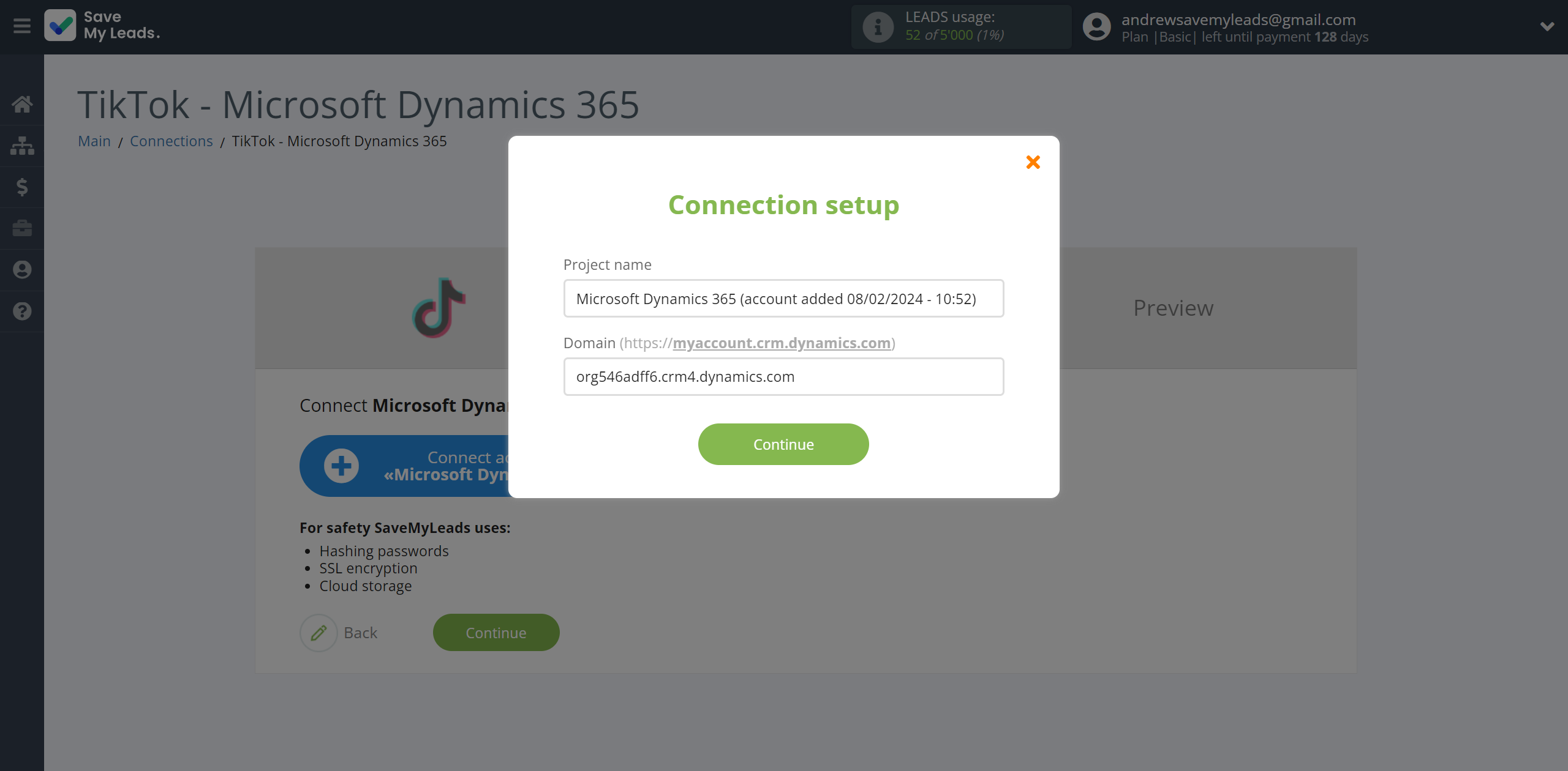 How to Connect TikTok with Microsoft Dynamics 365 Create Contacts | Data Destination account connection