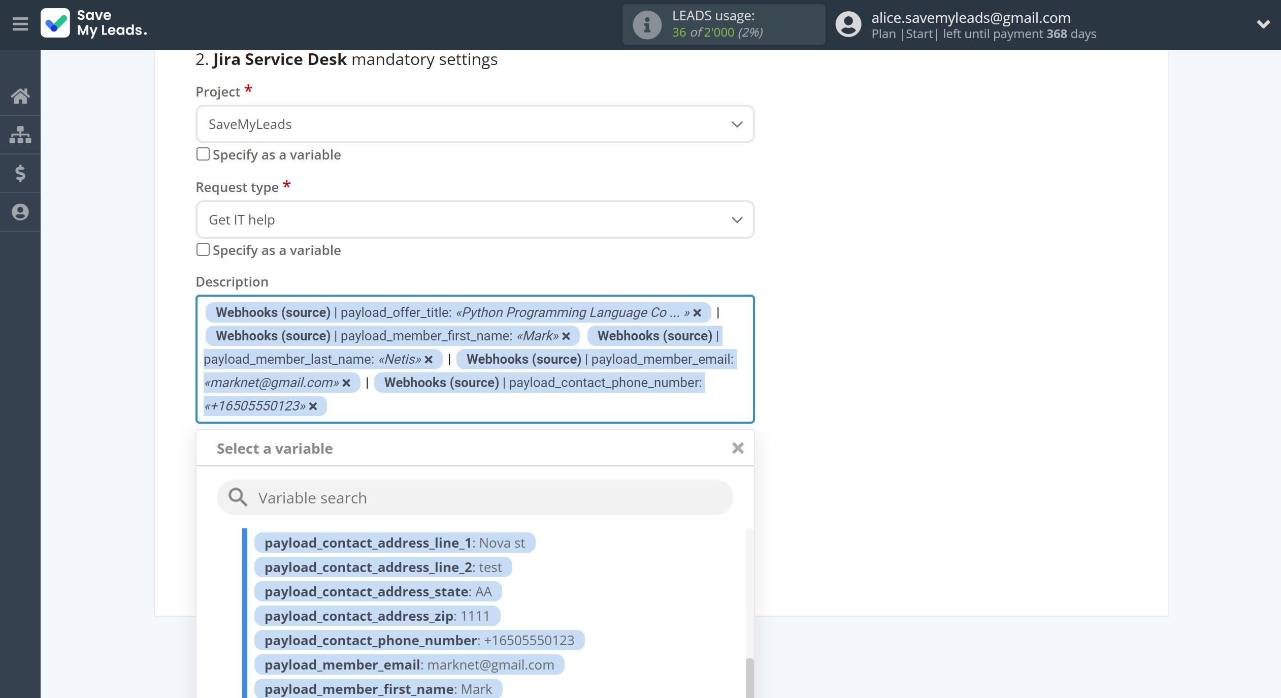 How to Connect Webhooks with Jira Service Management | Assigning fields