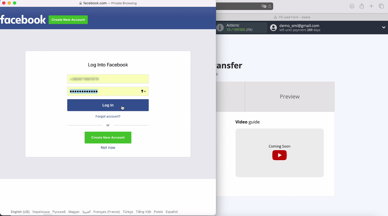 Integration Avochato and Facebook Leads Ads | Connecting a Facebook advertising account