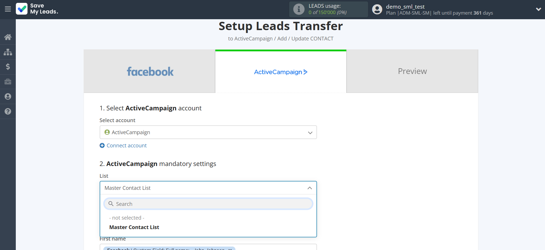 How to Connect Facebook with ActiveCampaign Create Contacts | Assigning fields
