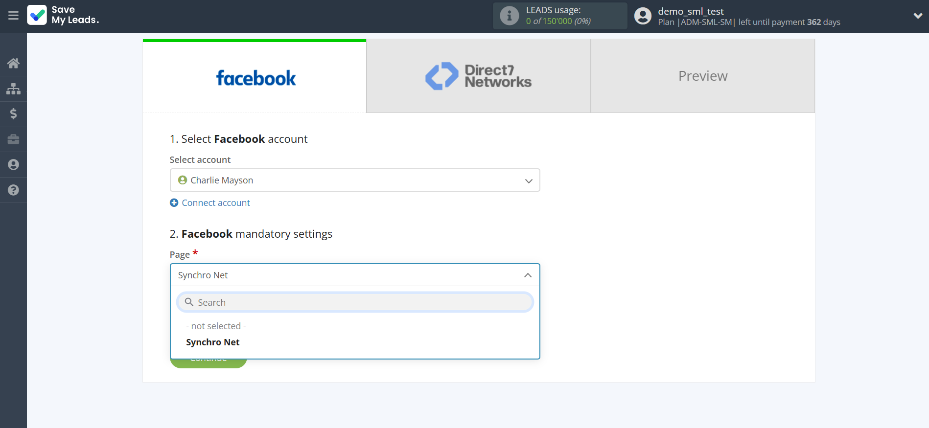 How to Connect Facebook with D7 Networks | Data Source account connection