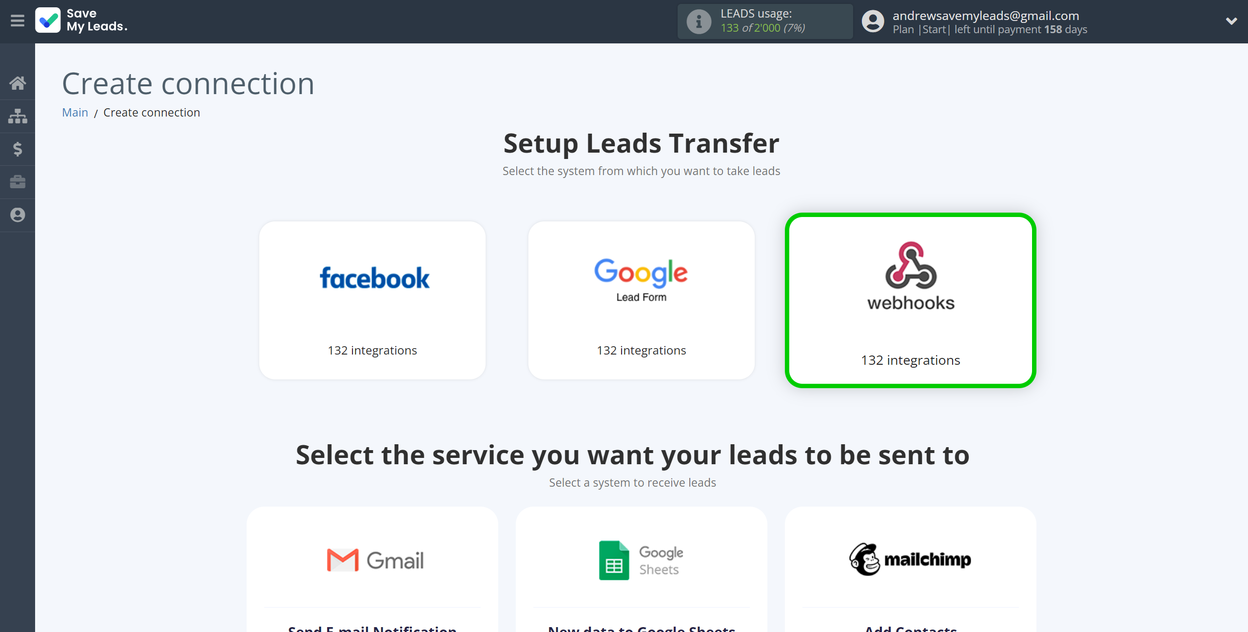 How to Connect Webhooks with KeepinCRM Create/update Client/Lead | Data Source system selection