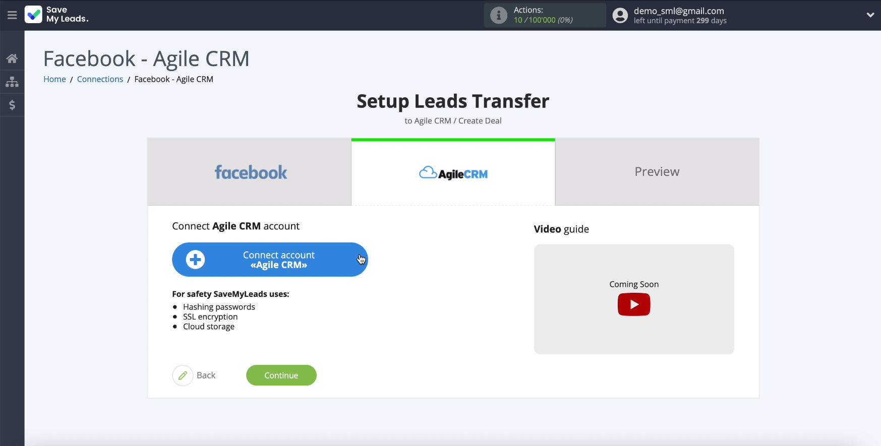 Facebook and AgileCRM integration | Connect AgileCRM to SaveMyLeads Facebook and AgileCRM integration | Connect AgileCRM to SaveMyLeads