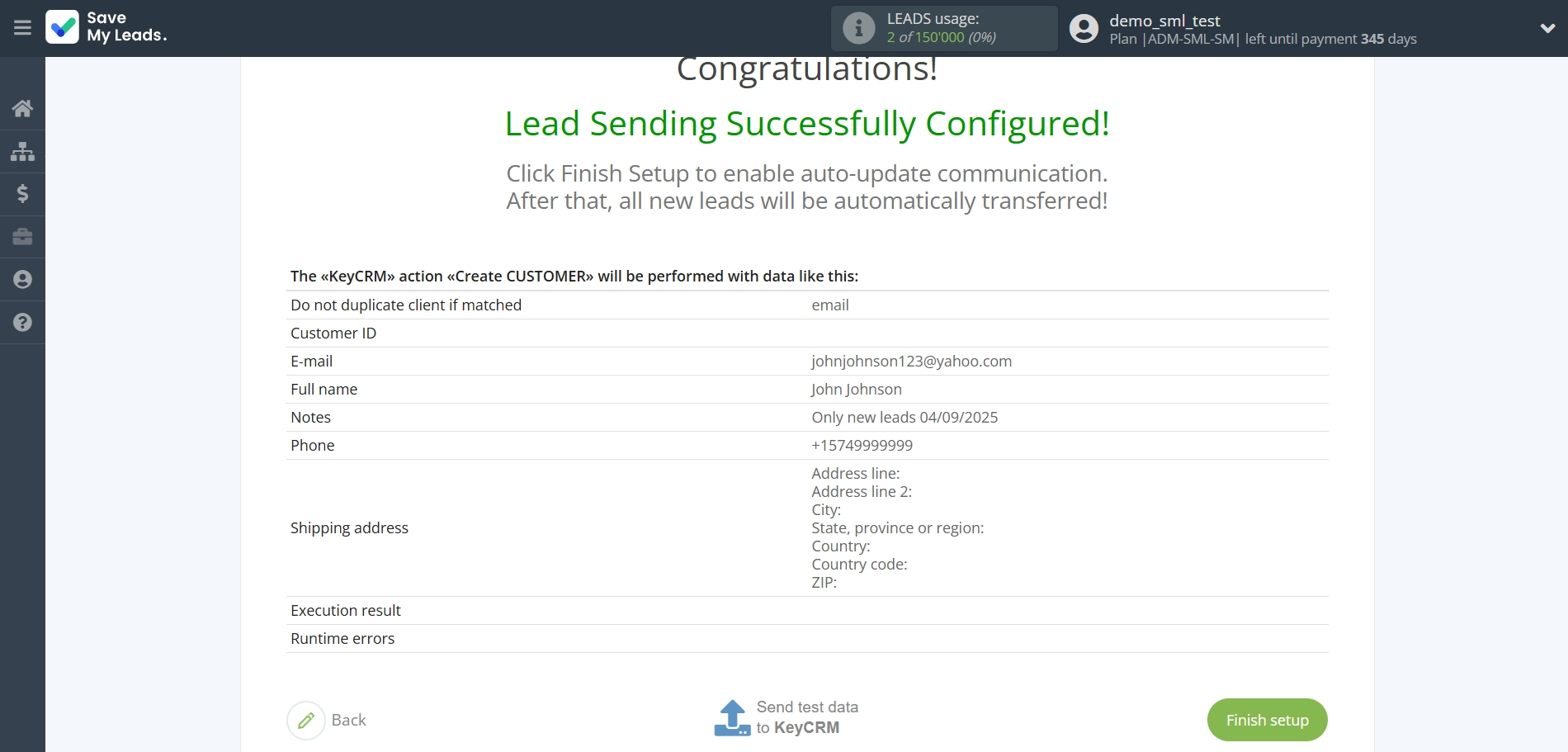 How to Connect Facebook  with KeyCRM Create Customer | Test data How to Connect Facebook  with KeyCRM Create Customer | Test data