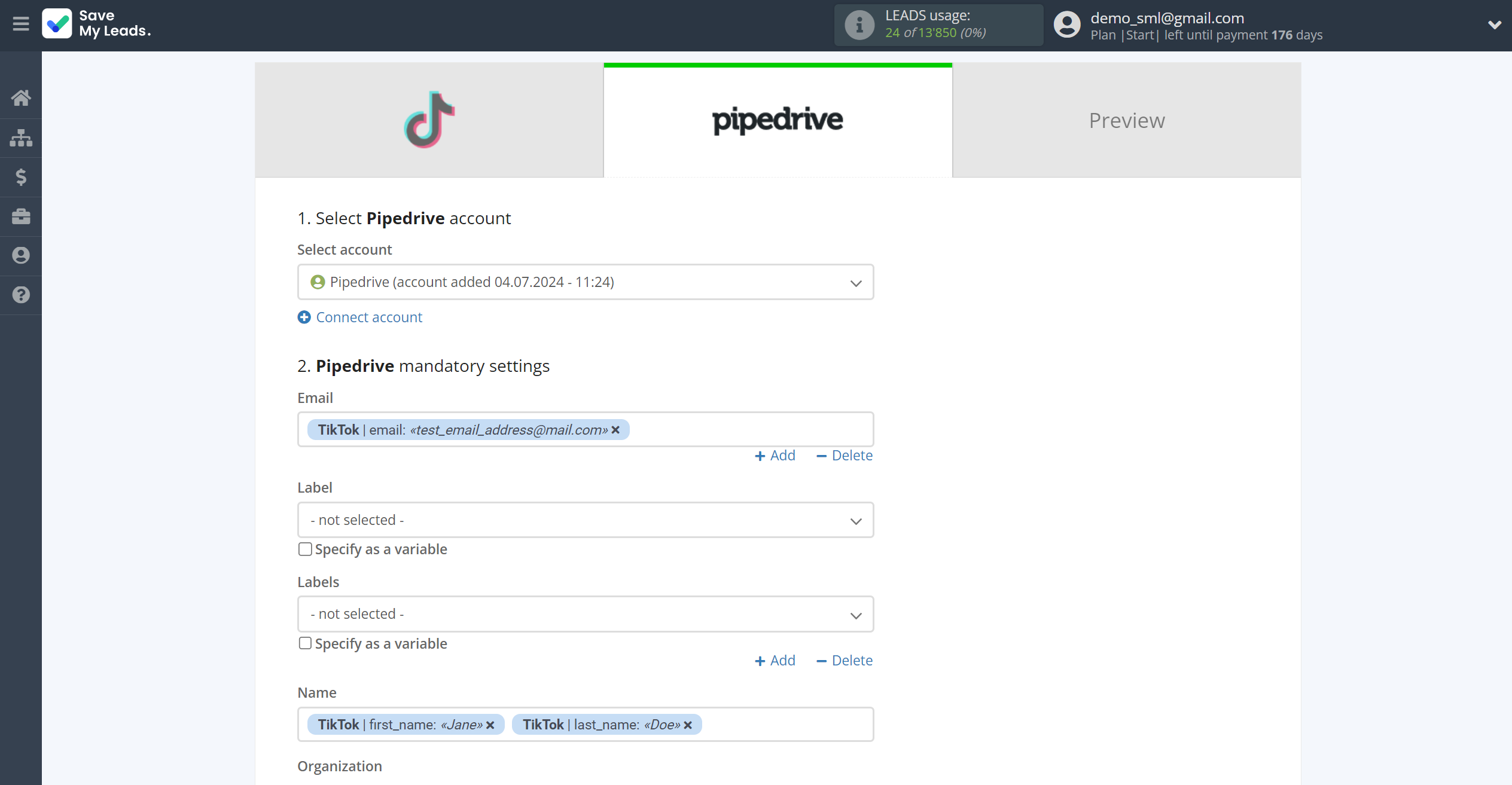 How to Connect TikTok with Pipedrive Create Contacts | Assigning fields