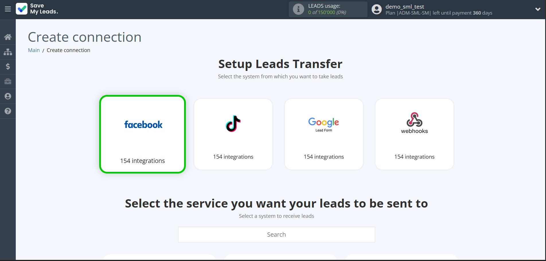 How to Connect Facebook  with AgileCRM Create Contacts | Data Source system selection