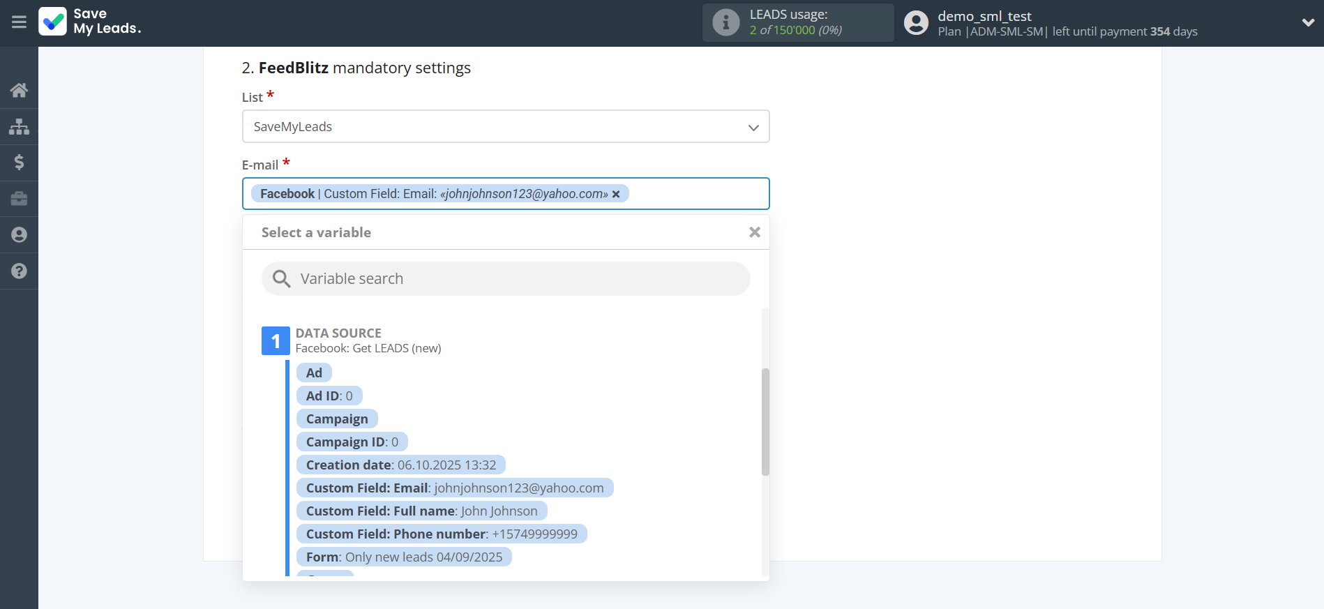 How to Connect Facebook with FeedBlitz | Assigning fields How to Connect Facebook with FeedBlitz | Assigning fields
