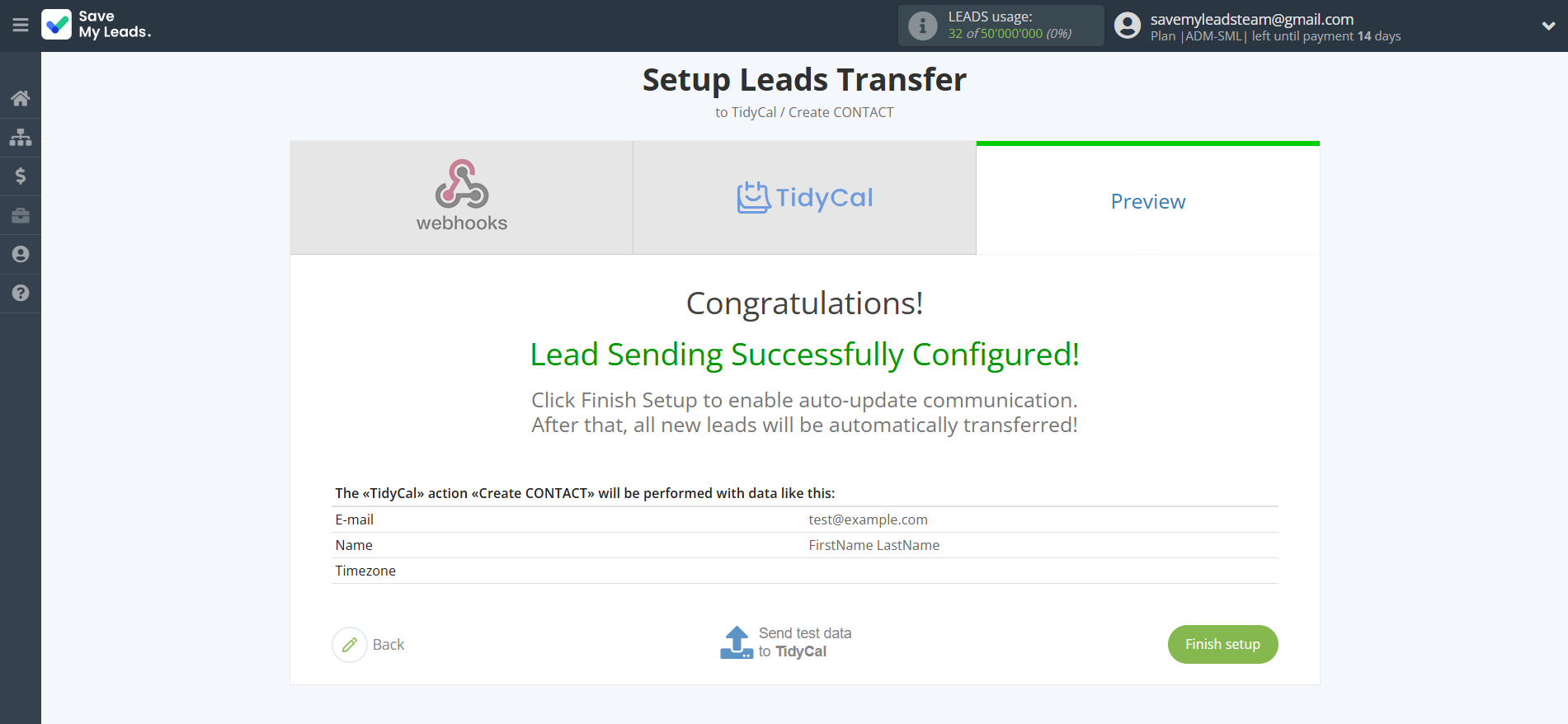 How to Connect Webhooks with TidyCal Create Contacts | Test data How to Connect Webhooks with TidyCal Create Contacts | Test data