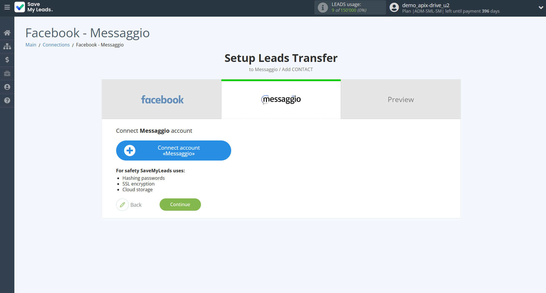 How to Connect Facebook with Messaggio | Data Destination account connection How to Connect Facebook with Messaggio | Data Destination account connection