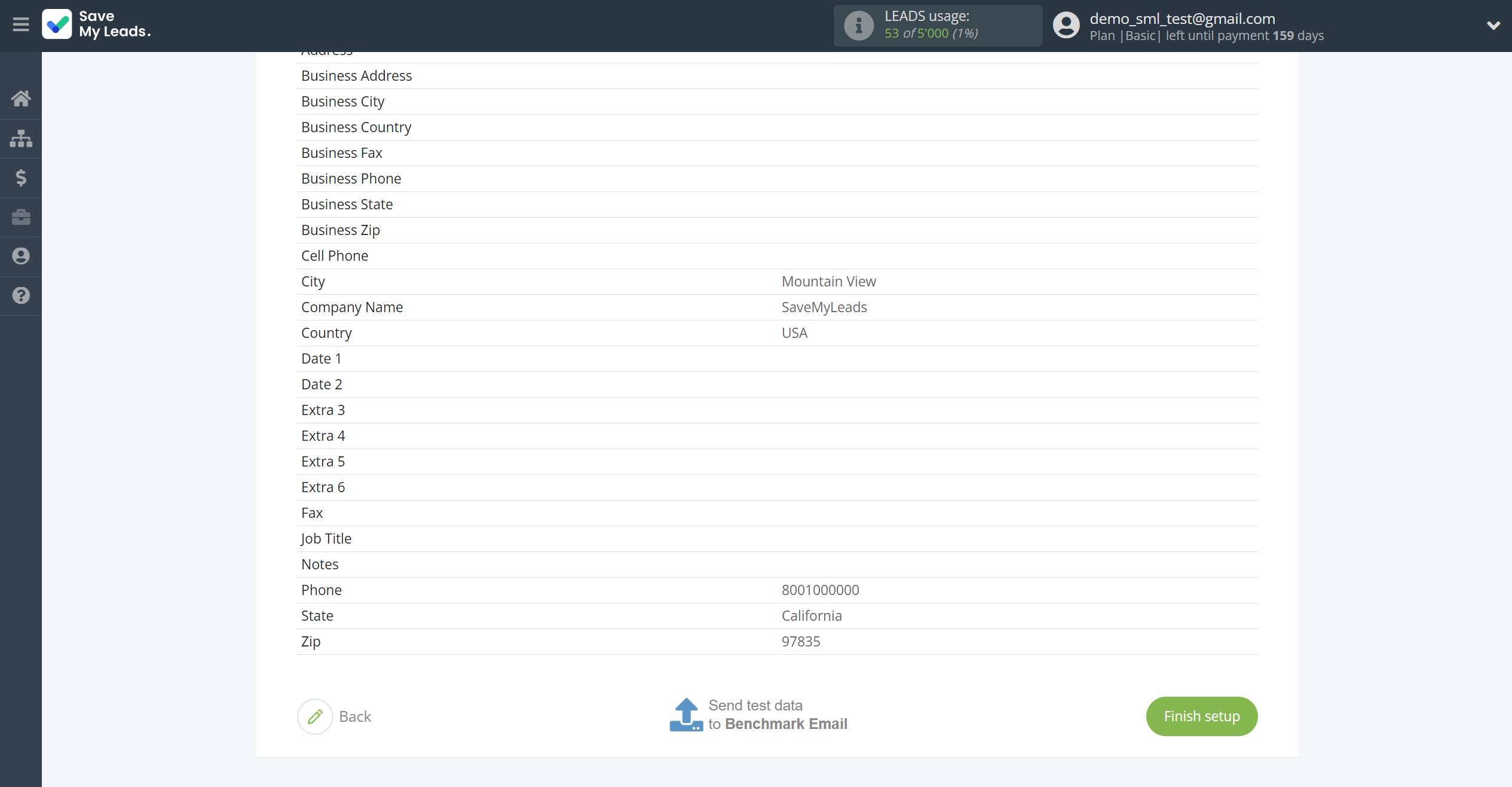 How to Connect TikTok with Benchmark Email | Test data