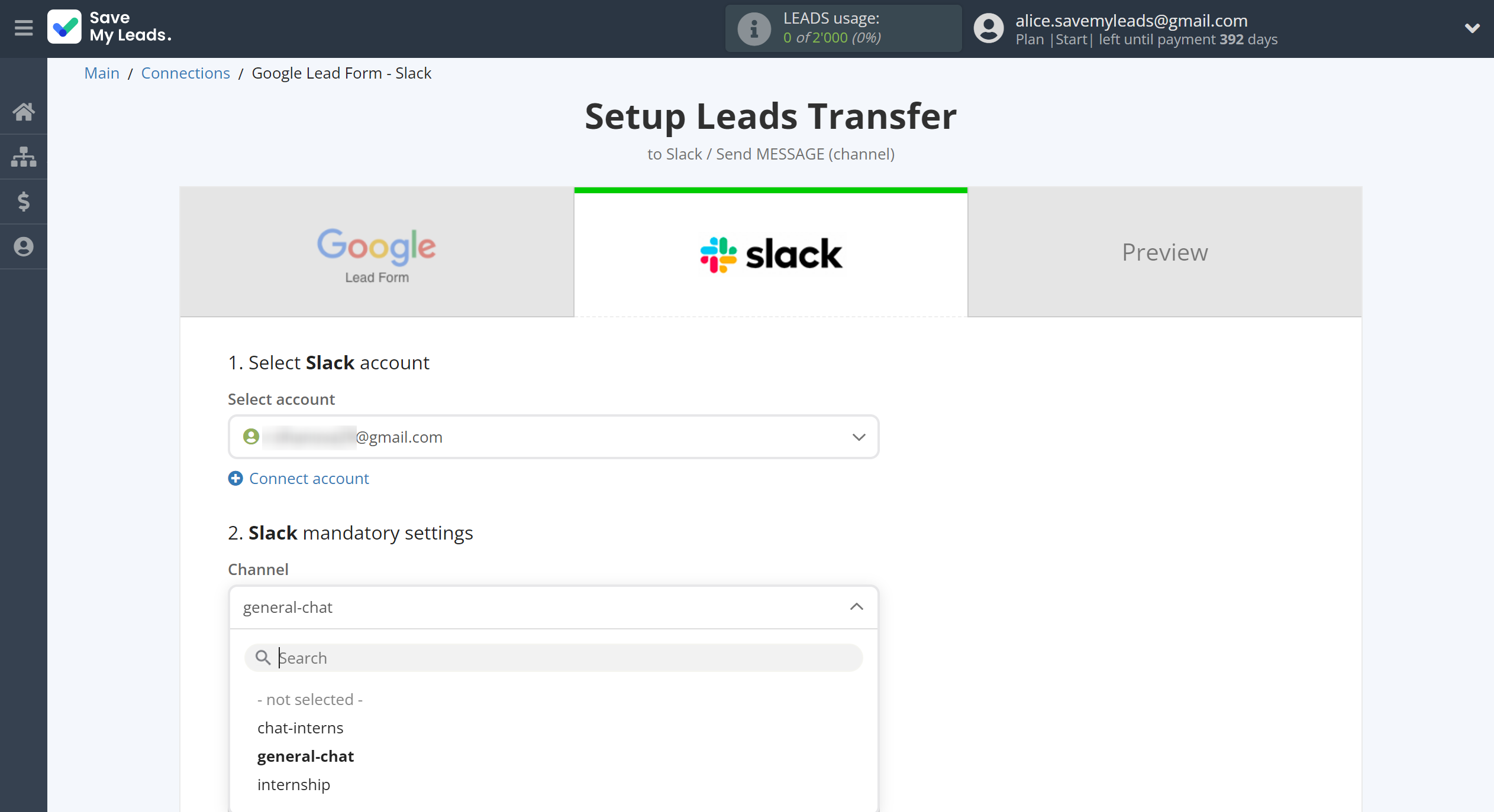 How to Connect Google Lead Form with Slack Channel Notification | Assigning fields