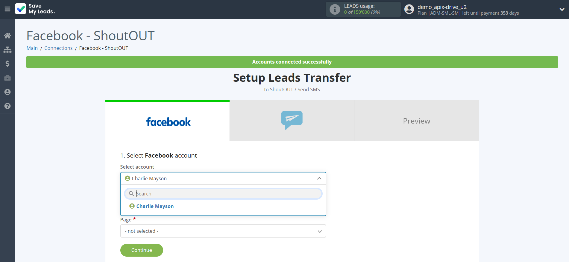 How to Connect Facebook with ShoutOUT | Data Source account selection How to Connect Facebook with ShoutOUT | Data Source account selection