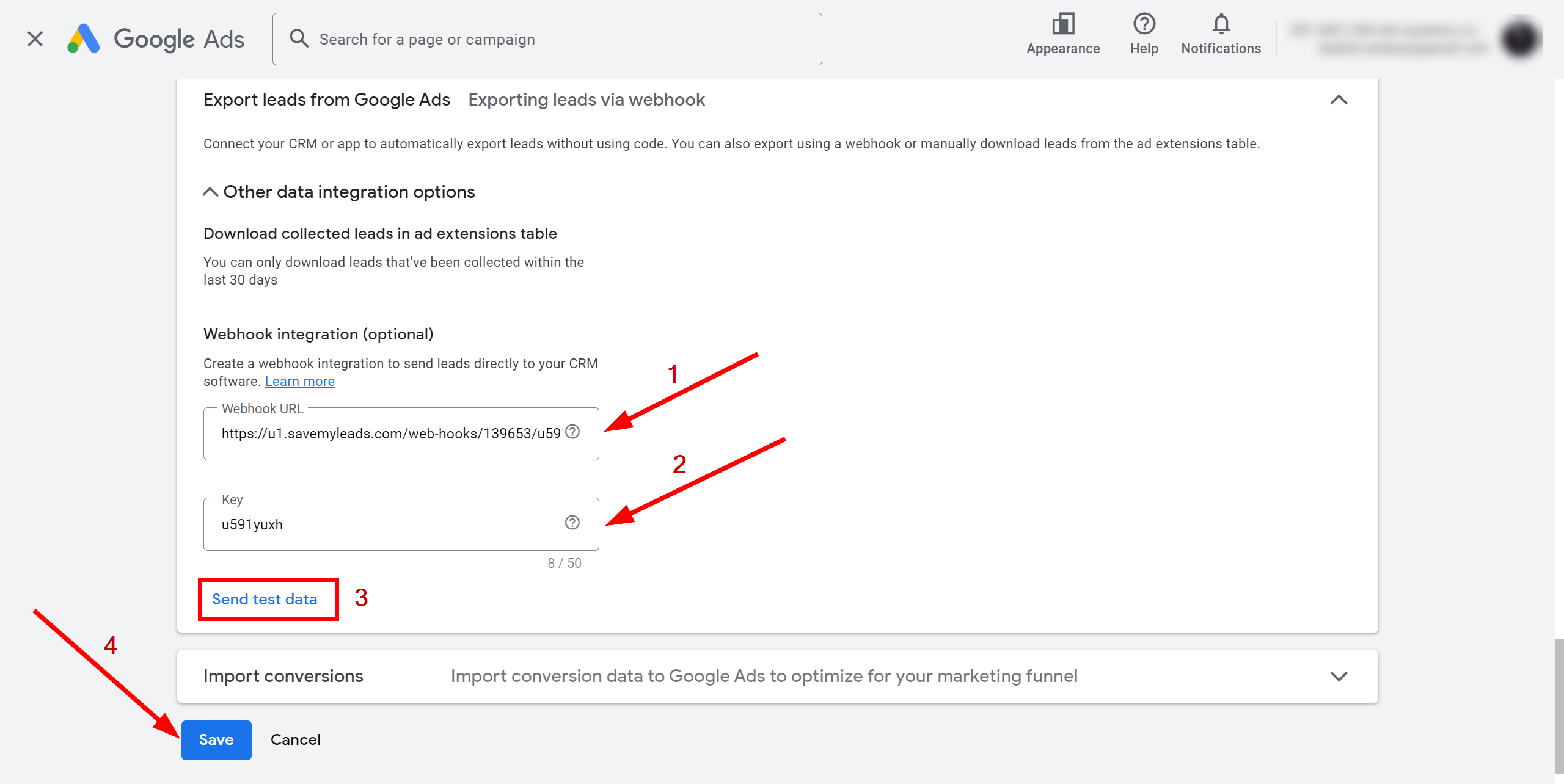 How to Connect Google Lead Form with Burst SMS | Data Source account connection