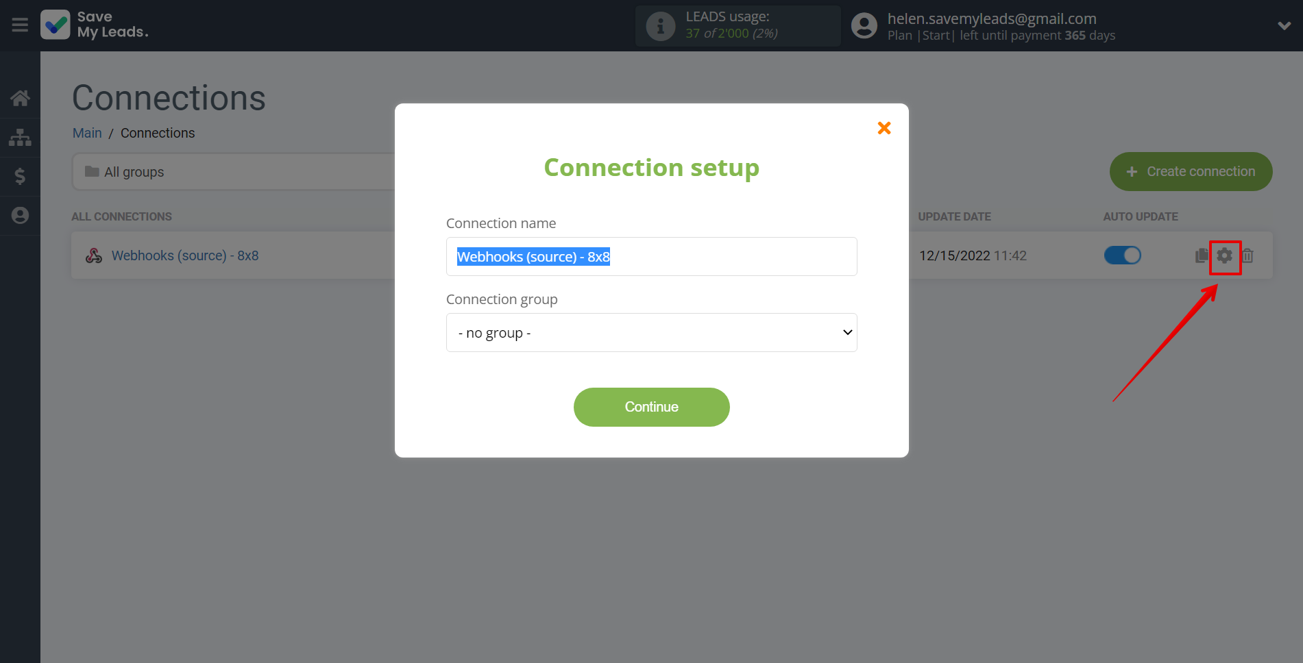 How to Connect Webhooks with 8x8 | Name and group connection