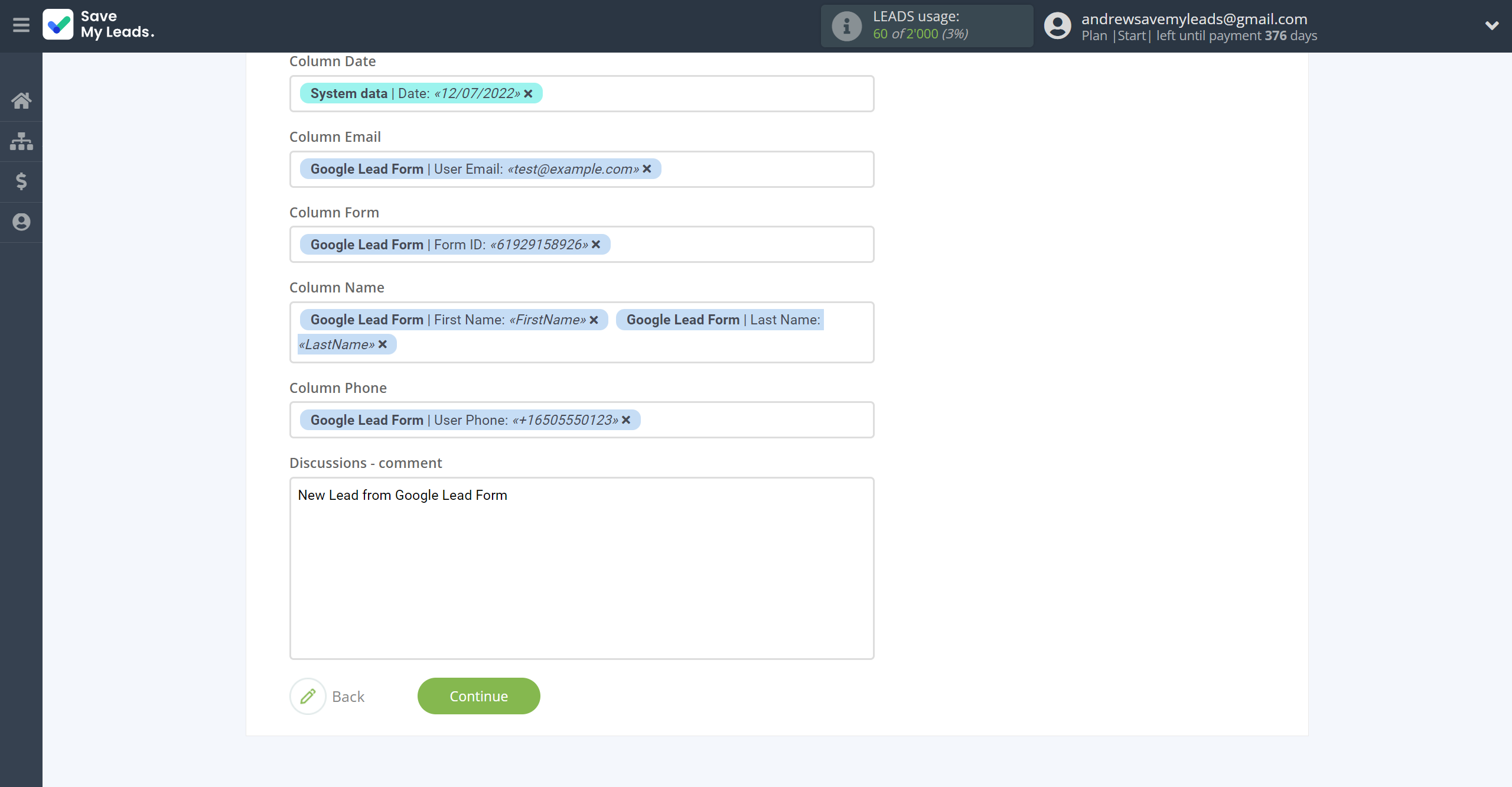 How to Connect Google Lead Form with Smartsheet | Assigning fields