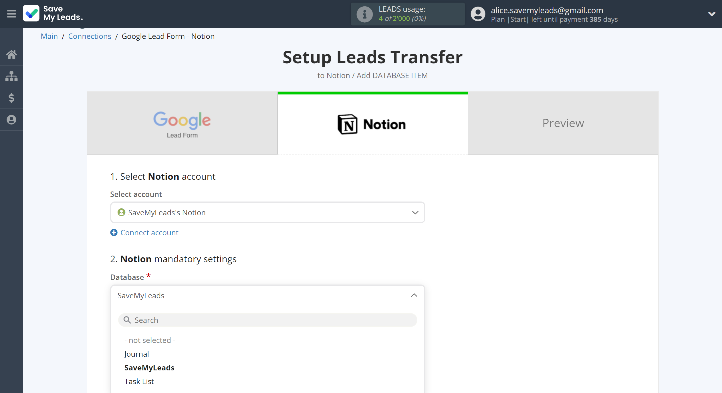How to Connect Google Lead Form with Notion | Assigning fields