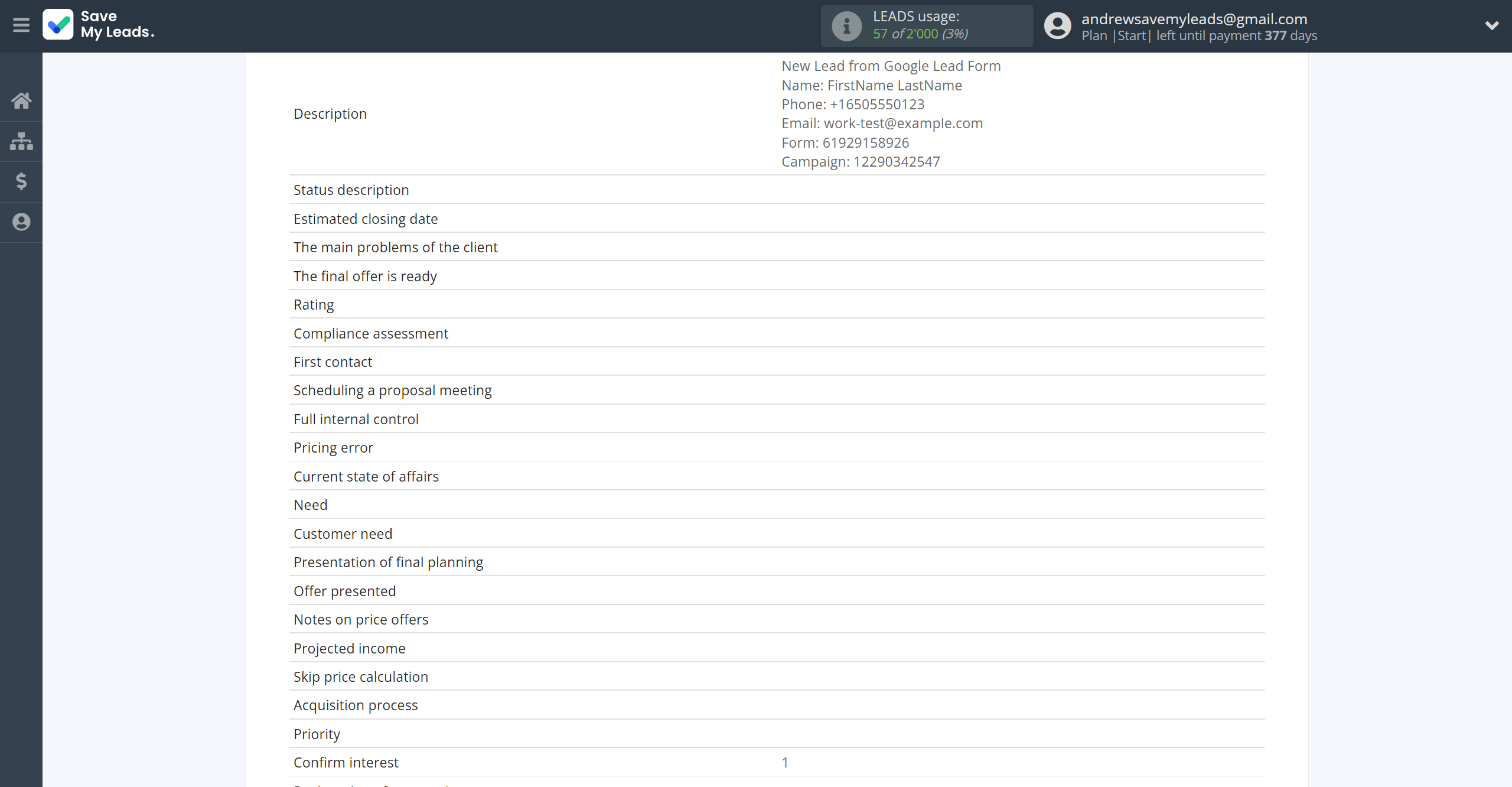 How to Connect Google Lead Form with Microsoft Dynamics 365 Create Opportunity | Test data