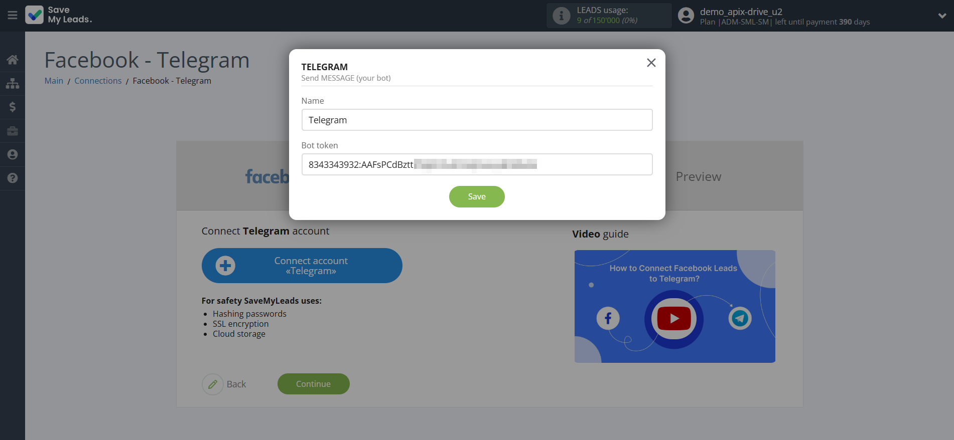 How to Connect Facebook with Telegram (your bot) | Data Destination account connection How to Connect Facebook with Telegram (your bot) | Data Destination account connection