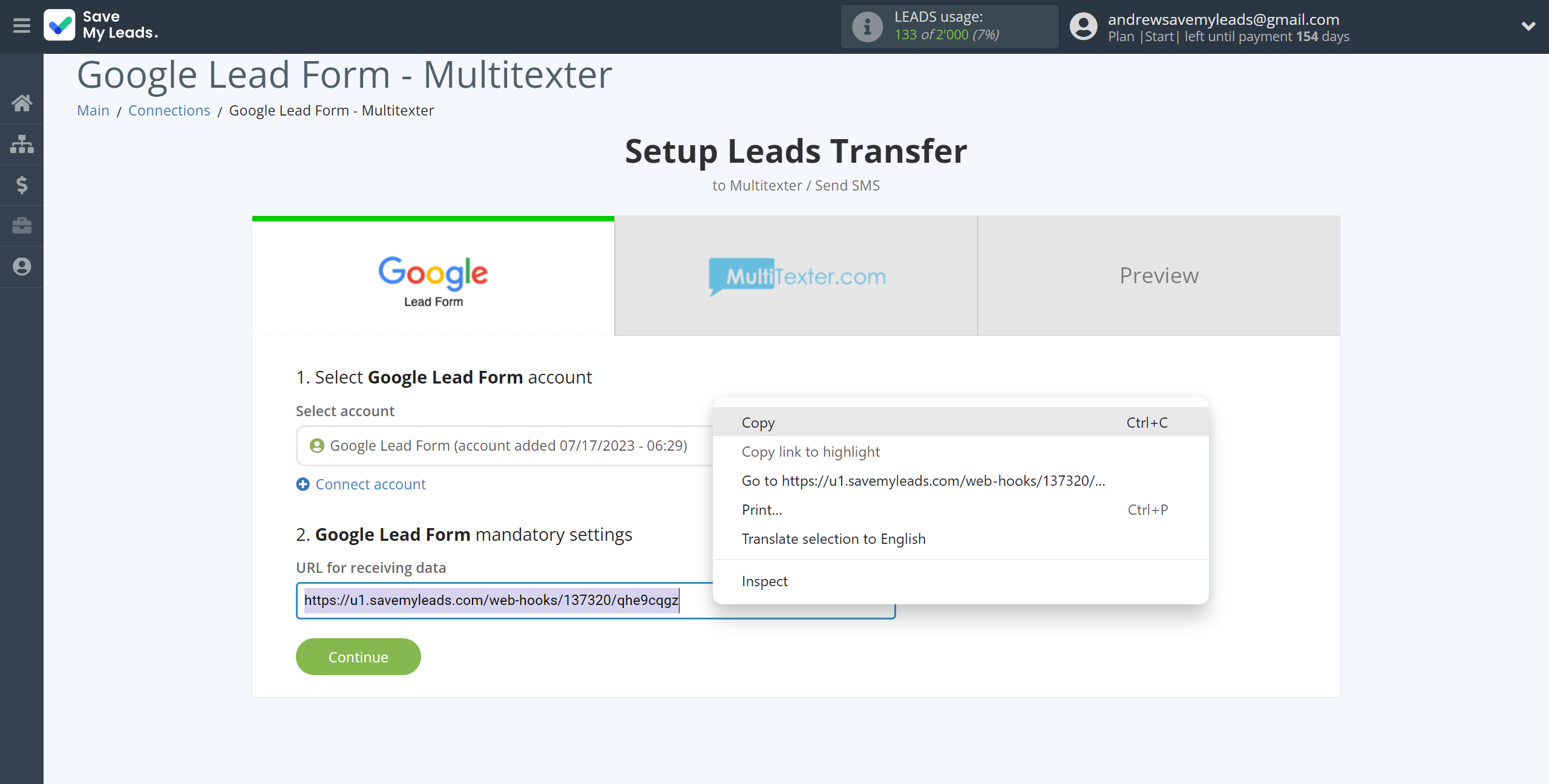 How to Connect Google Lead Form with Multitexter| Data Source account connection