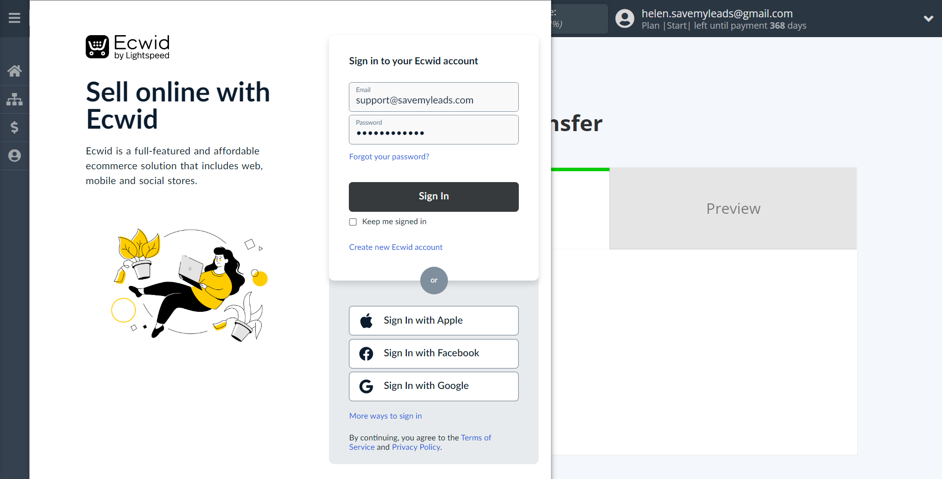 How to Connect Webhooks with Ecwid Create Customers | Data Destination account connection