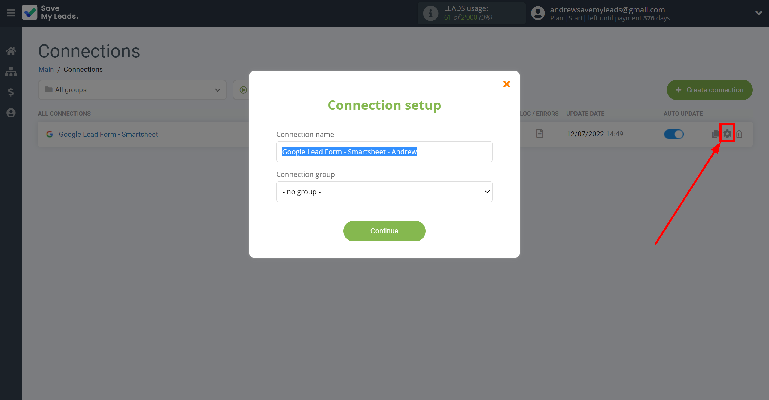 How to Connect Google Lead Form with Smartsheet | Name and group connection