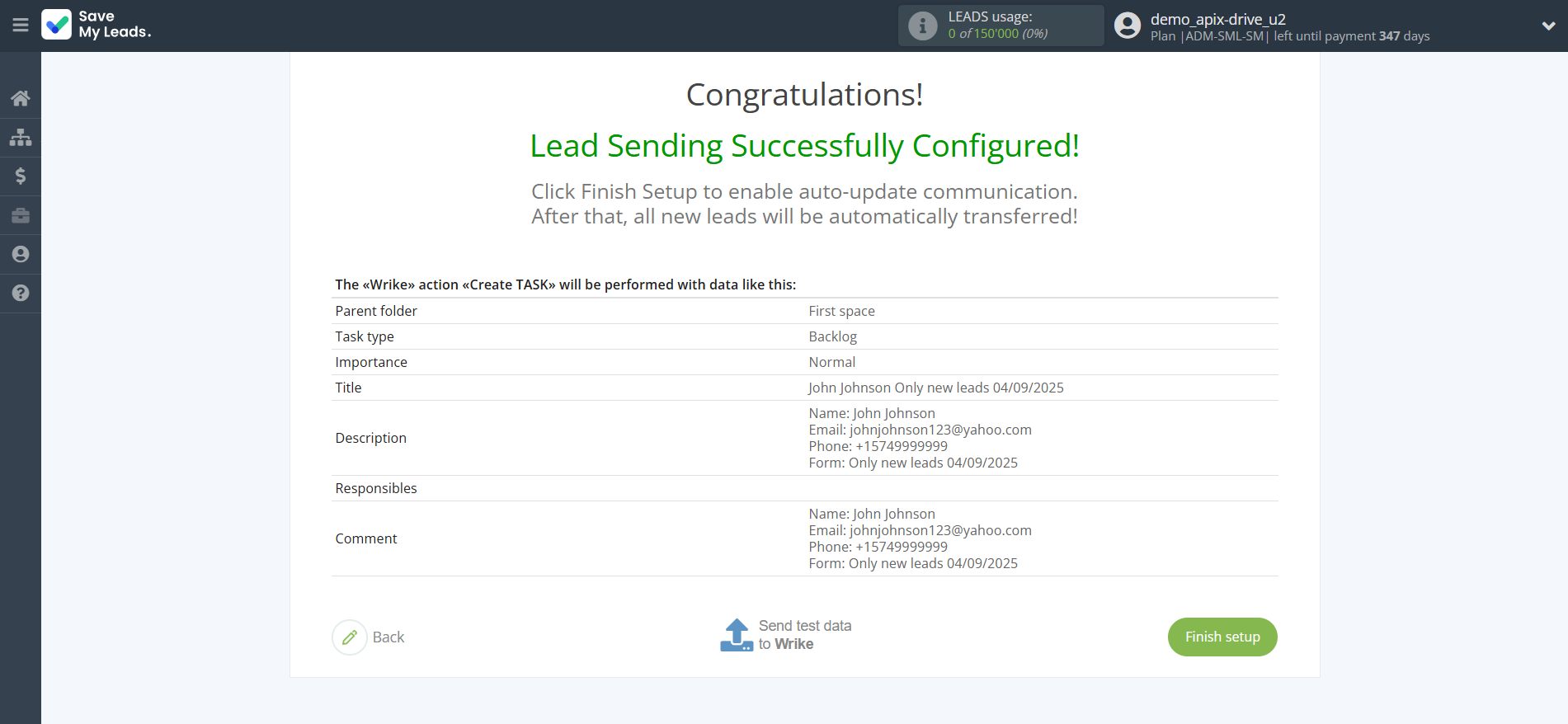 How to Connect Facebook with Wrike | Test data How to Connect Facebook with Wrike | Test data