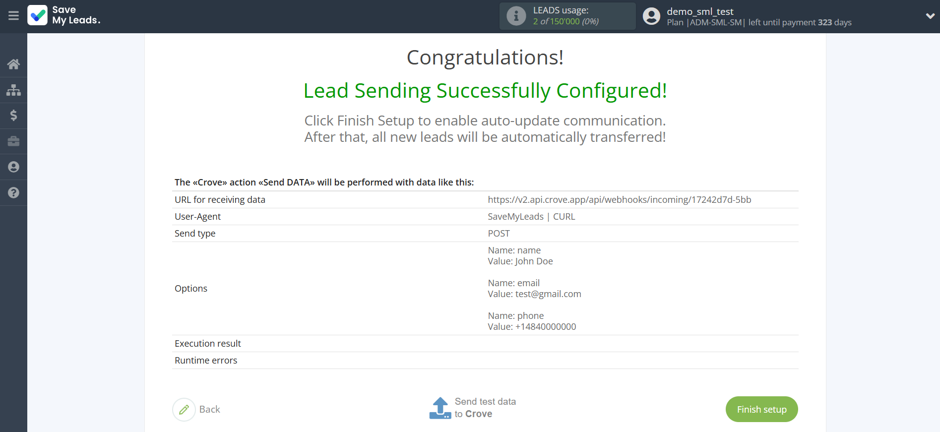 How to Connect Facebook with Crove | Test data How to Connect Facebook with Crove | Test data
