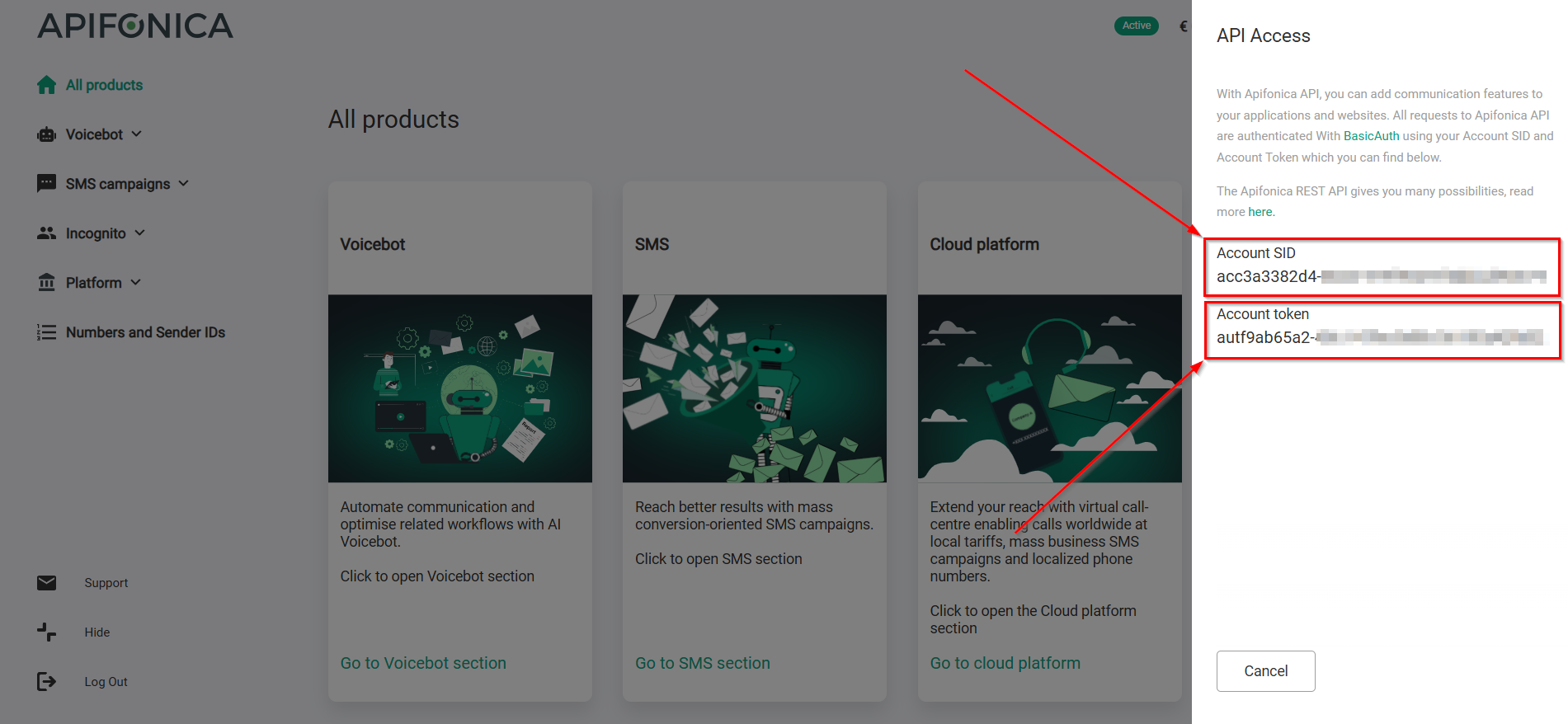 How to Connect Facebook with Apifonica | Data Destination account connection