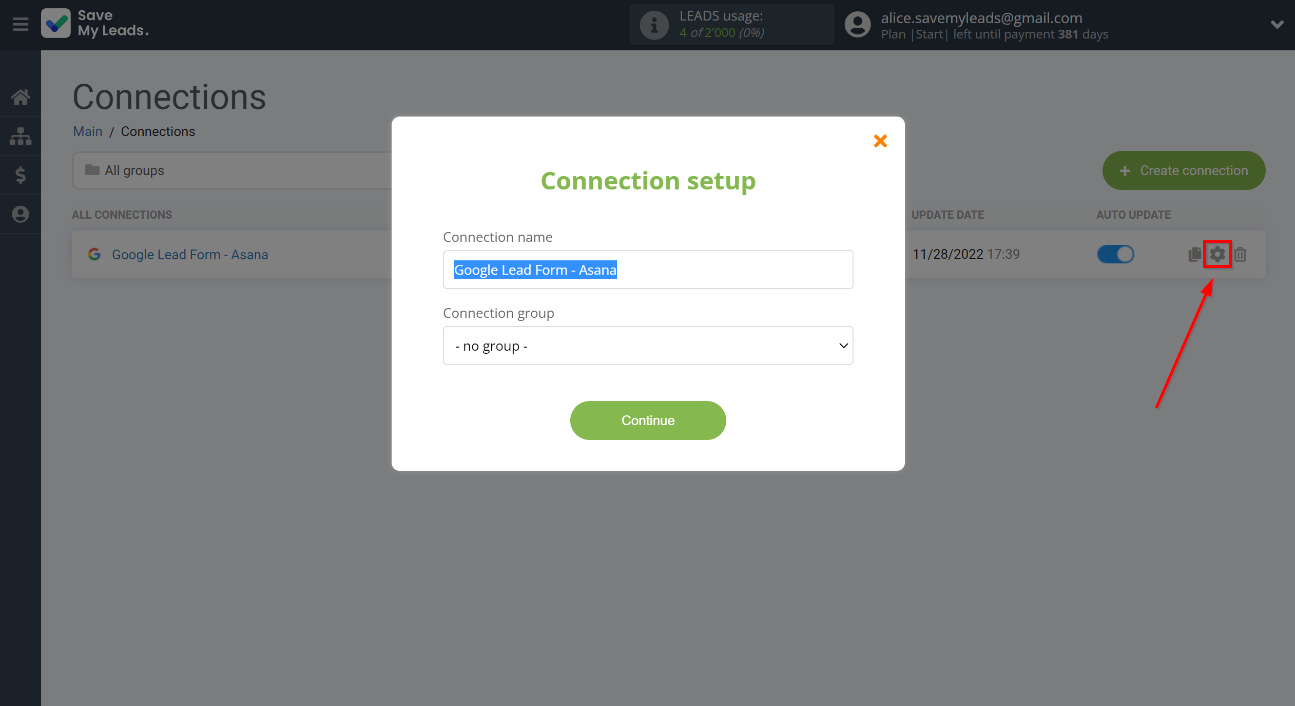 How to Connect Google Lead Form with Asana | Name and group connection