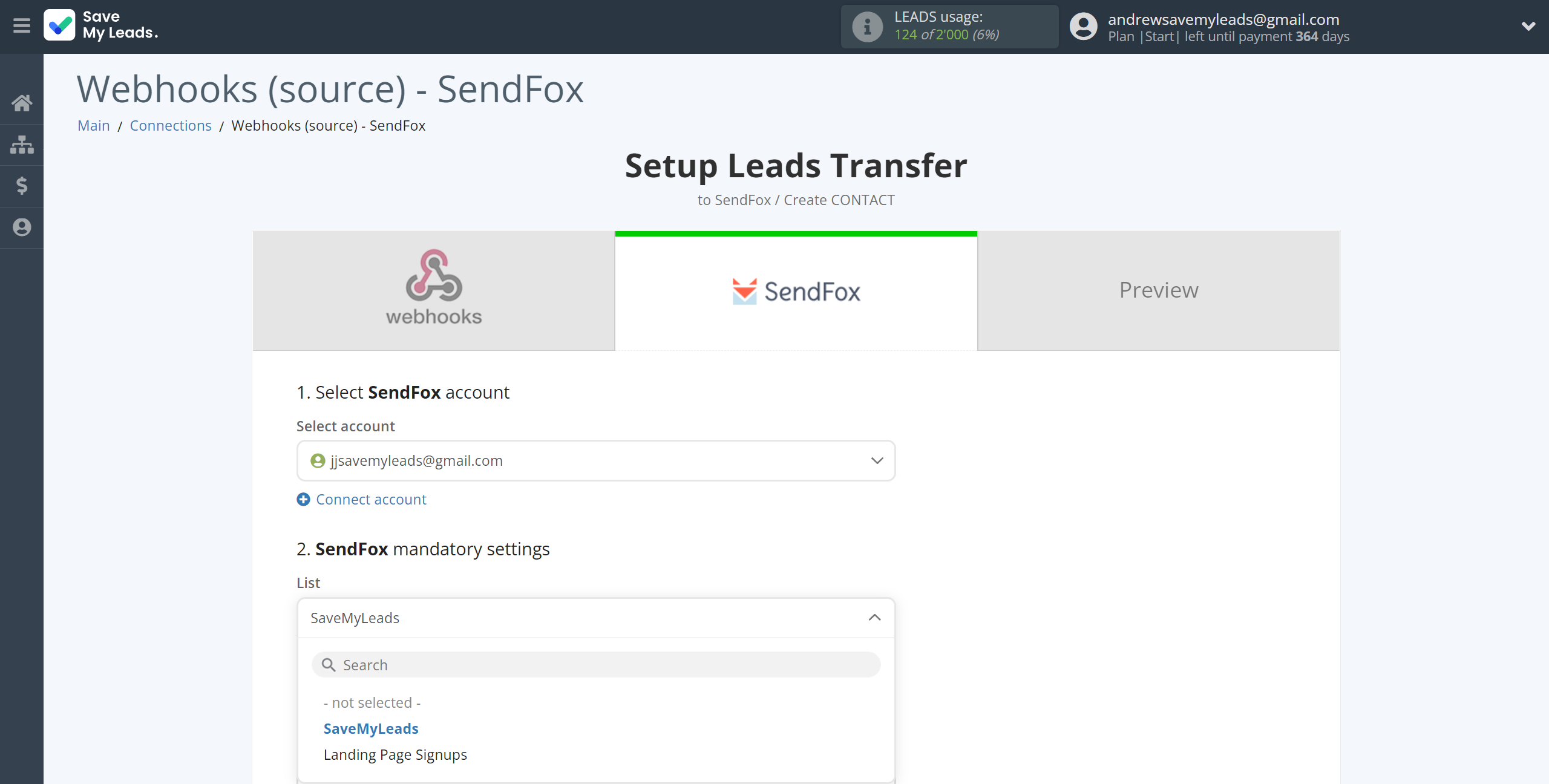 How to Connect Webhooks with SendFox | Assigning fields