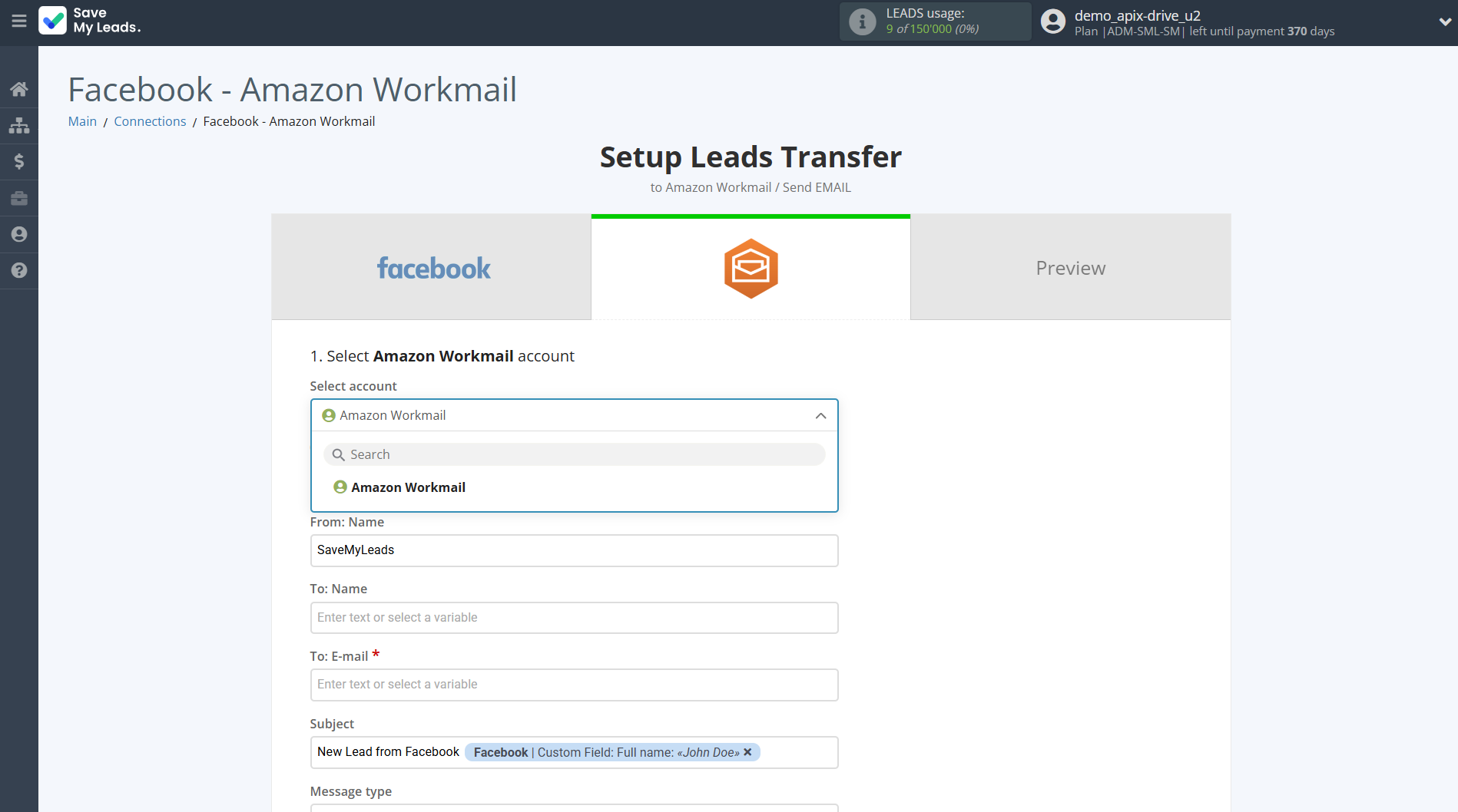 How to Connect Facebook with Amazon Workmail | Data Destination account connection How to Connect Facebook with Amazon Workmail | Data Destination account connection
