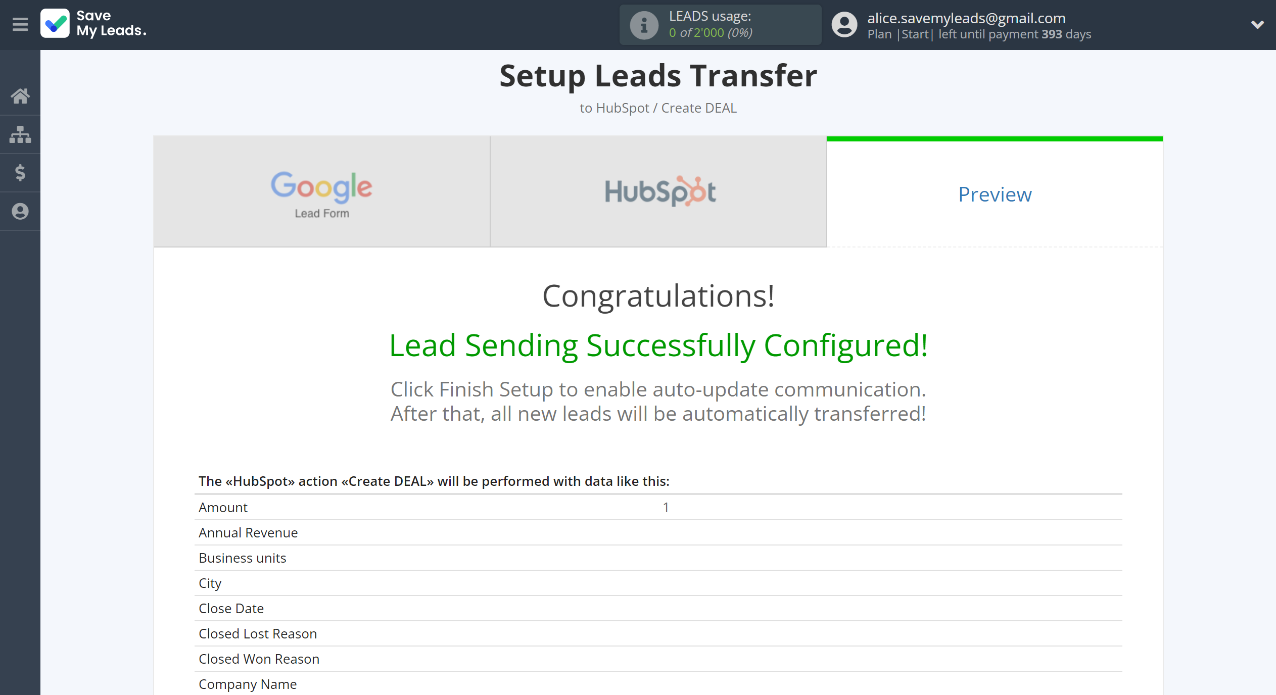 How to Connect Google Lead Form with HubSpot Create Deal | Test data
