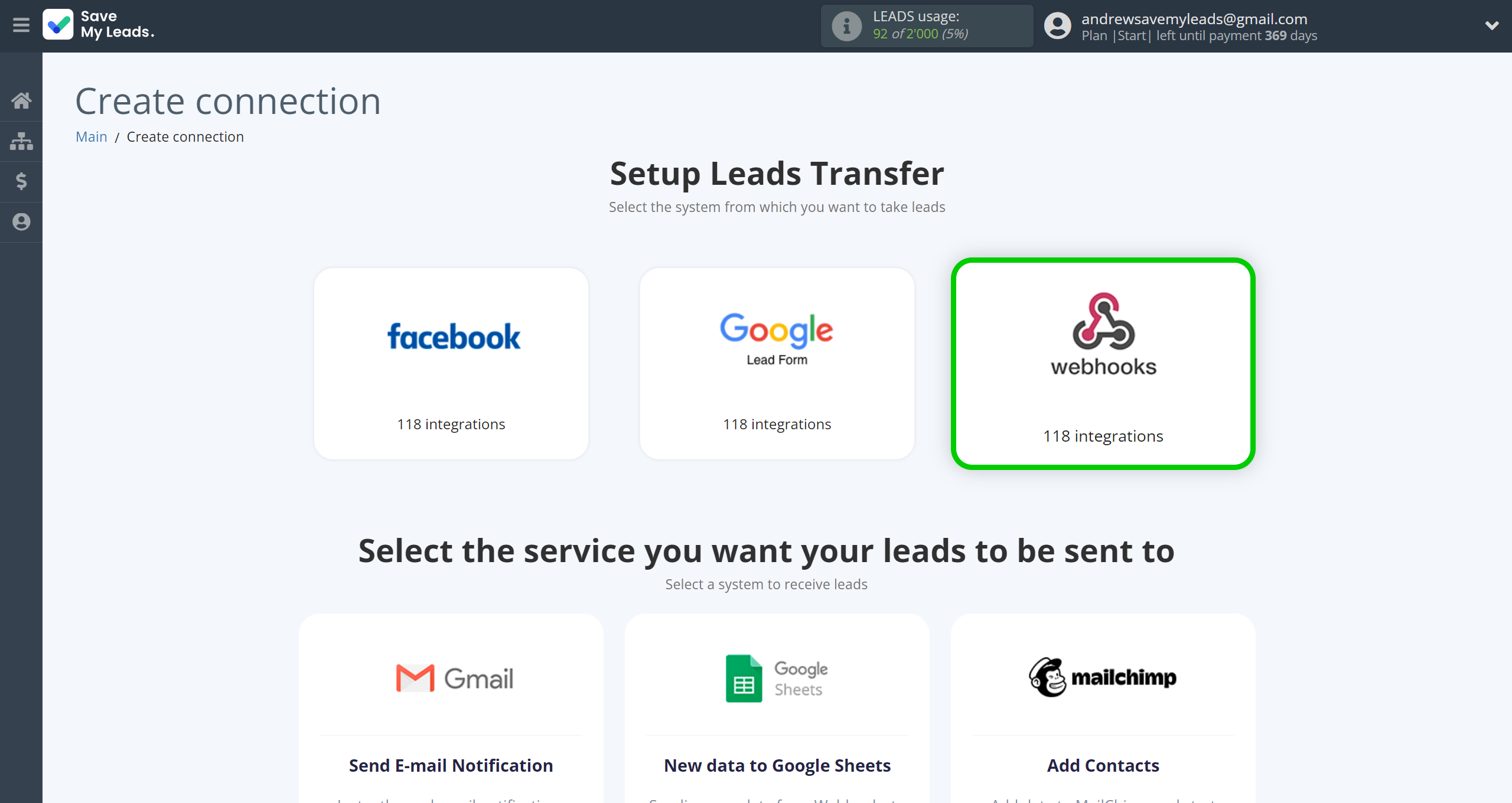 How to Connect Webhooks with Freshworks Create Deal | Data Source system selection