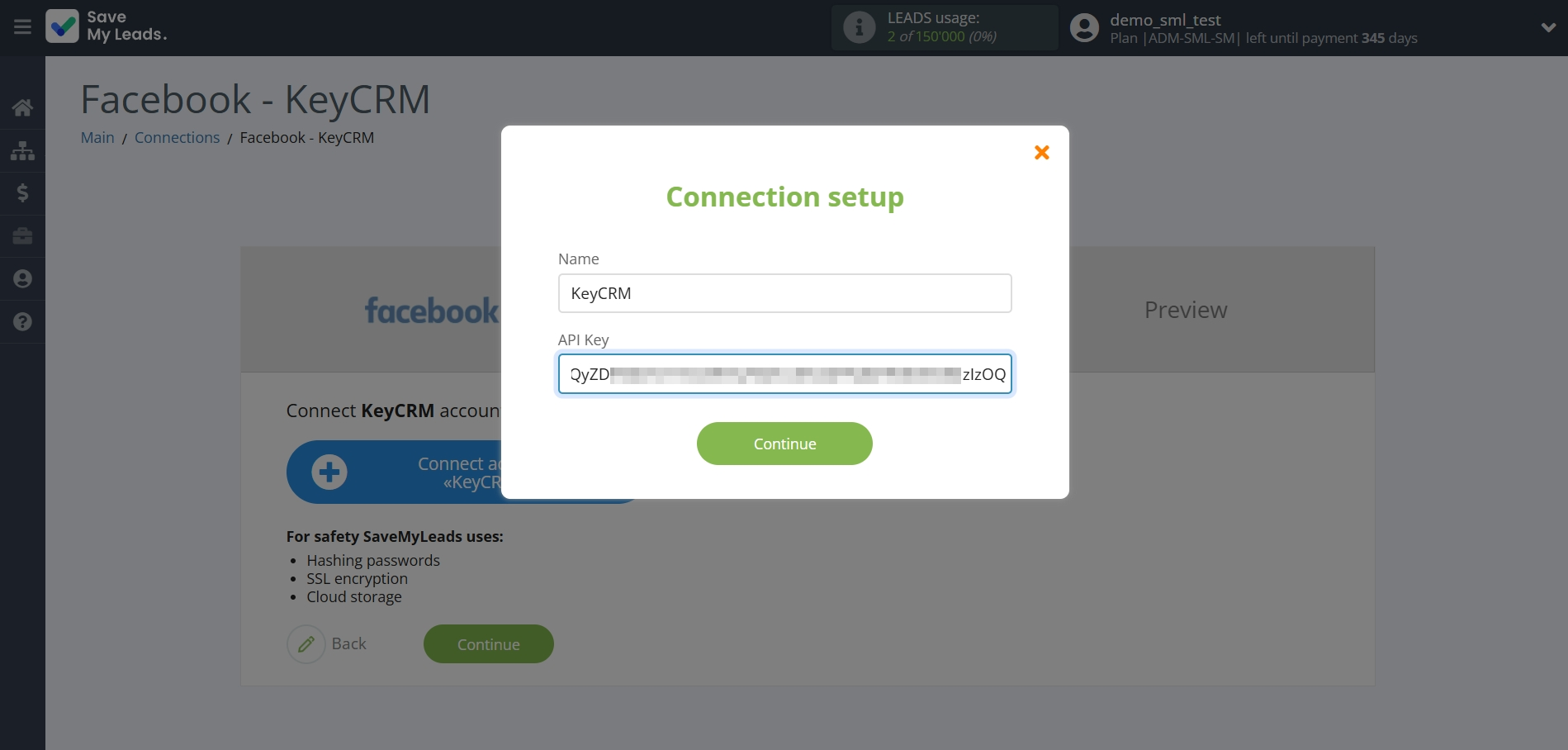 How to Connect Facebook with KeyCRM Create Customer | Data Destination account connection How to Connect Facebook with KeyCRM Create Customer | Data Destination account connection