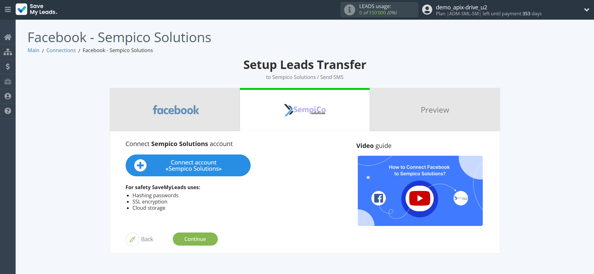 How to Connect Facebook with Sempico Solutions | Data Destination account connection How to Connect Facebook with Sempico Solutions | Data Destination account connection