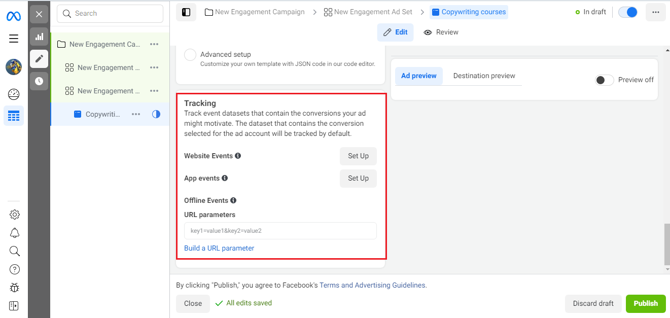 Creating an ad in Facebook (Meta) Ads Manager | Tracking
