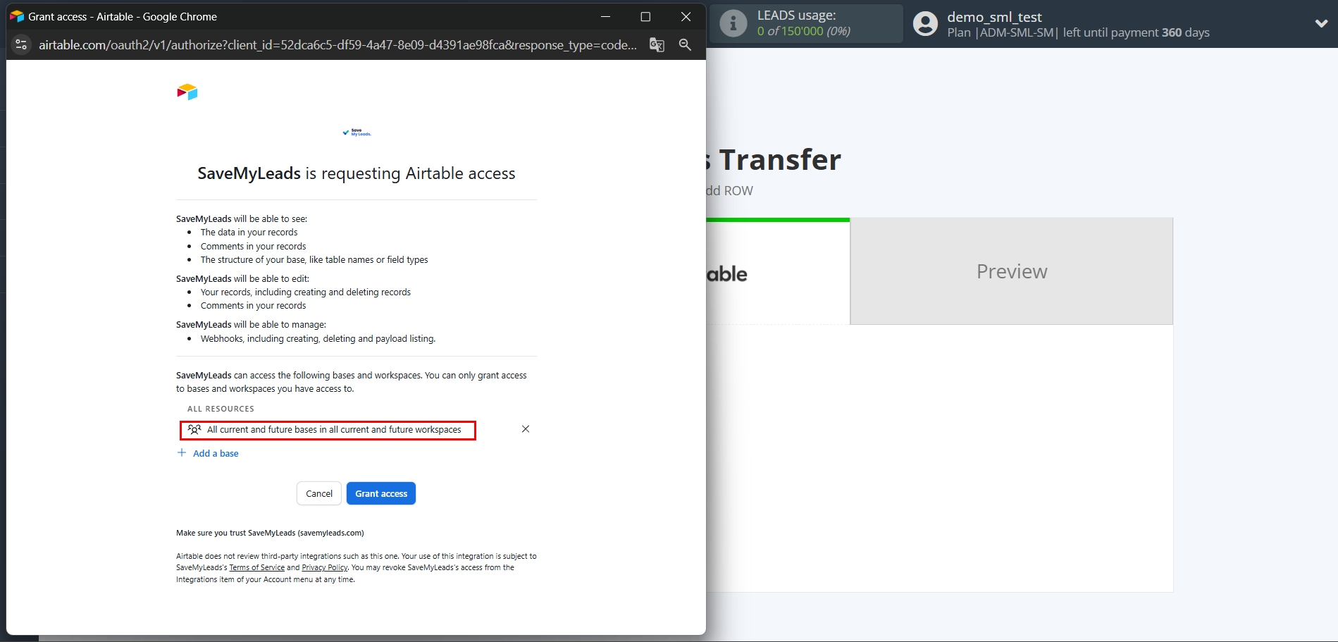 How to Connect Facebook with AirTable | Data Destination account connection