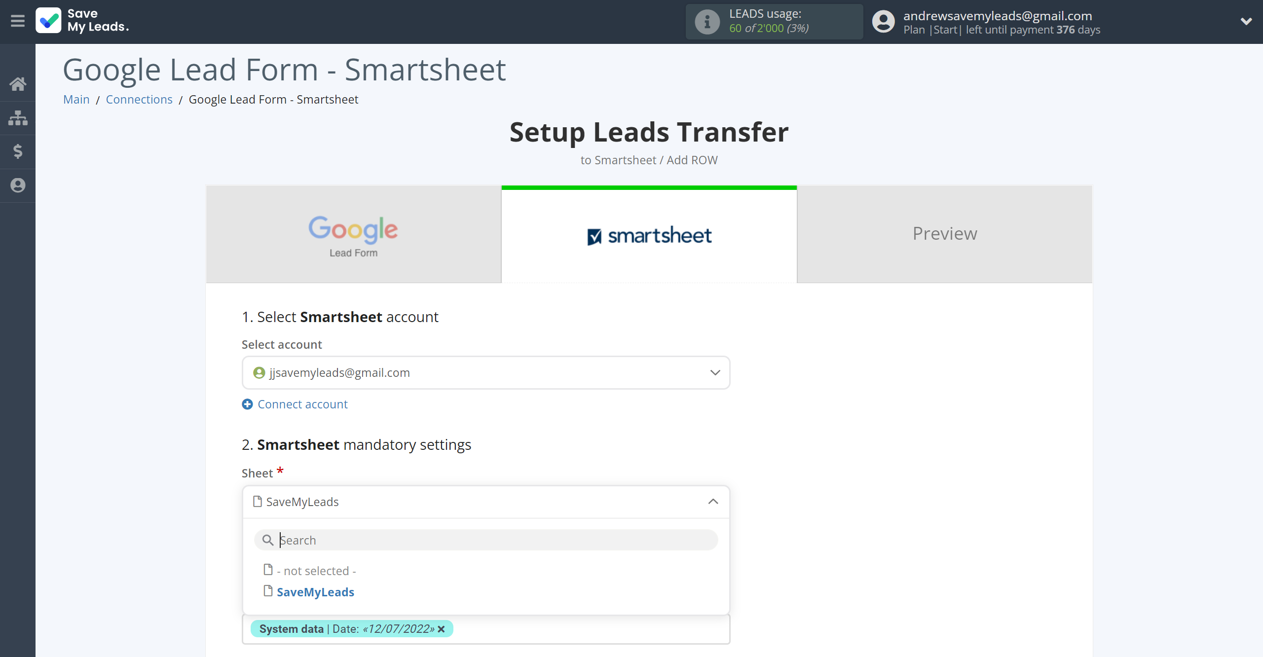 How to Connect Google Lead Form with Smartsheet | Assigning fields