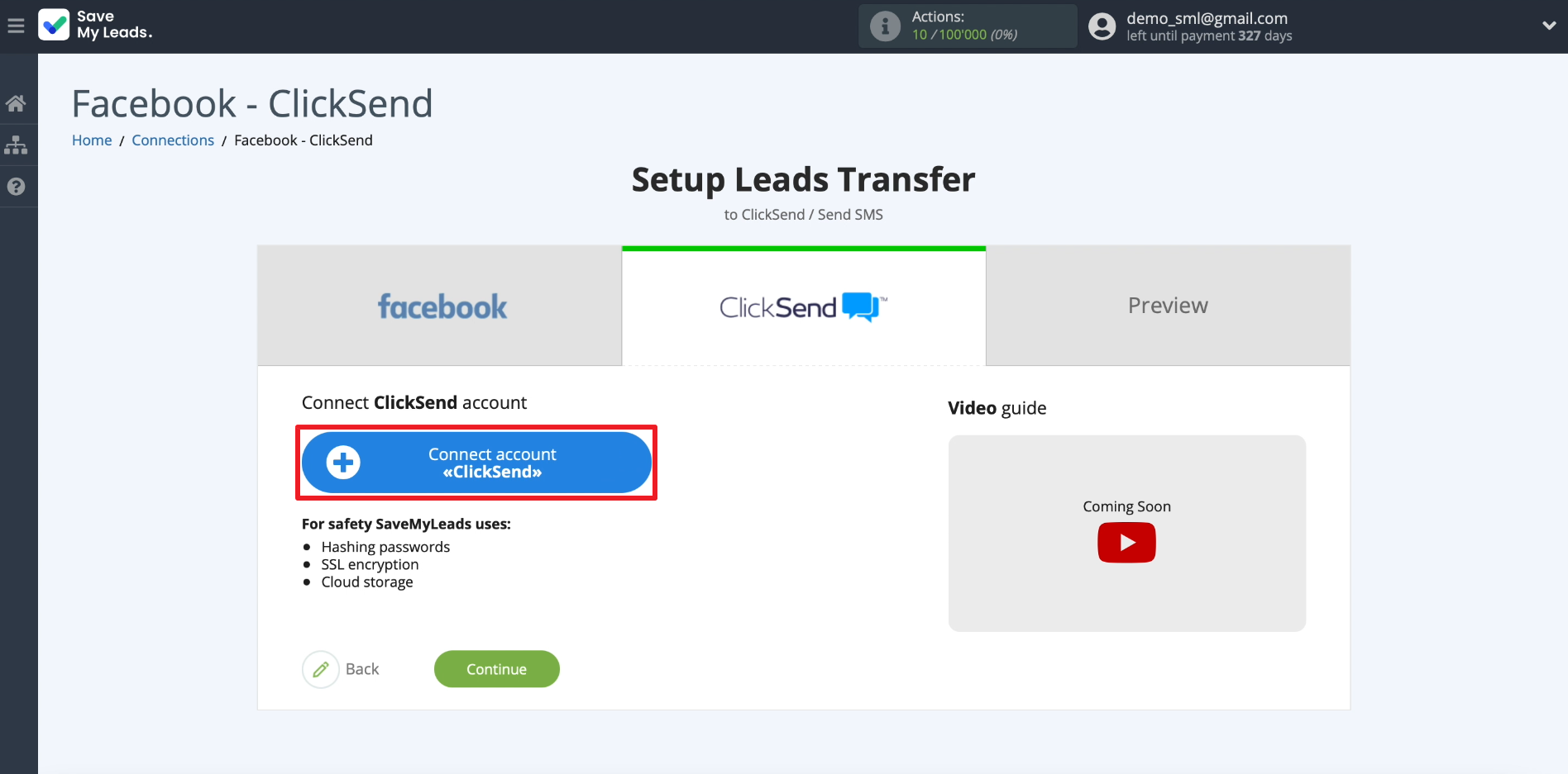 ClickSend and SaveMyLeads integration | Connect ClickSend