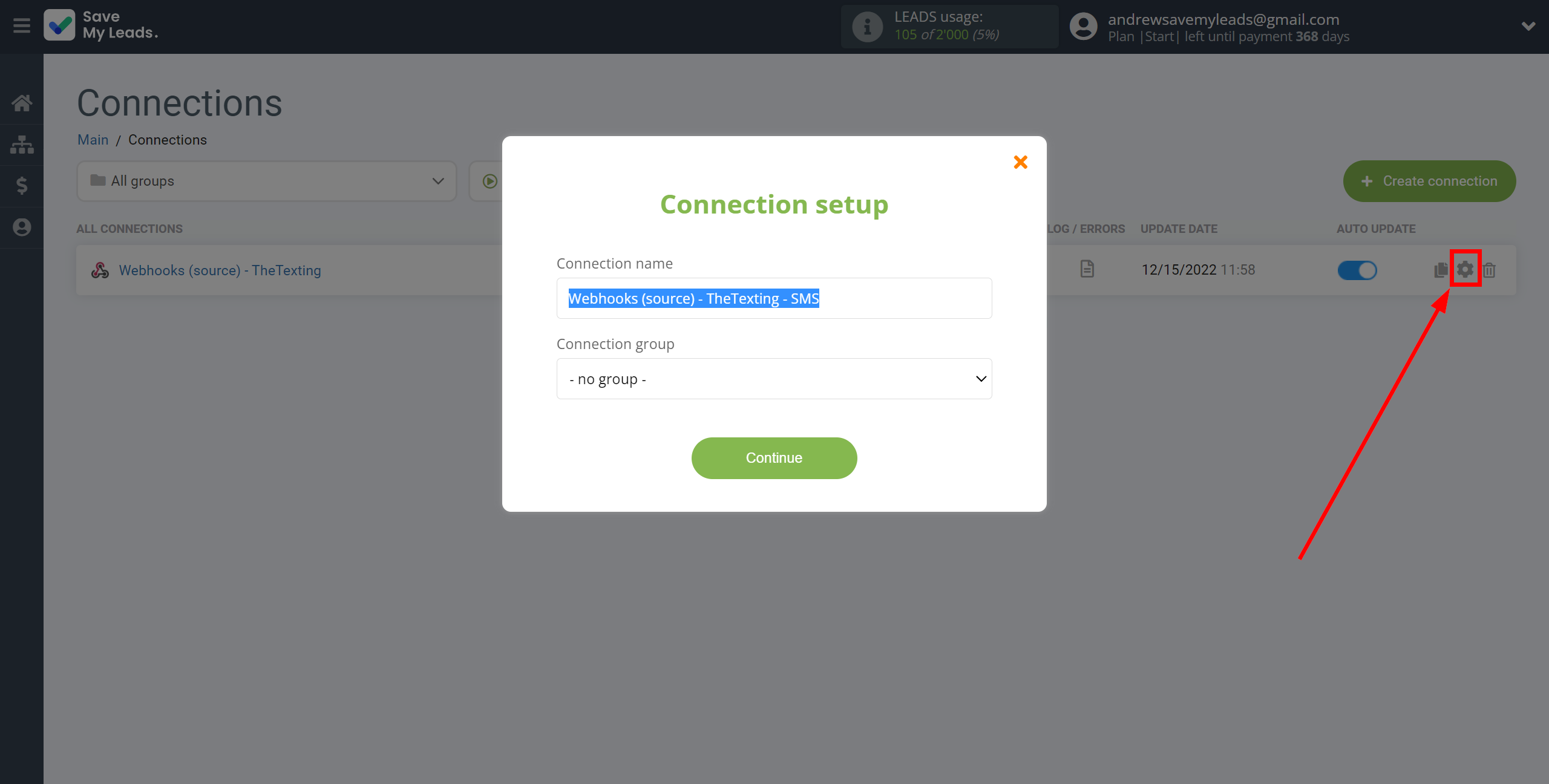 How to Connect Webhooks with TheTexting | Name and group connection