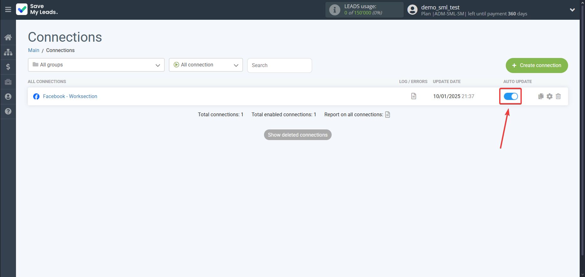 How to Connect Facebook with Worksection | Enable auto-update