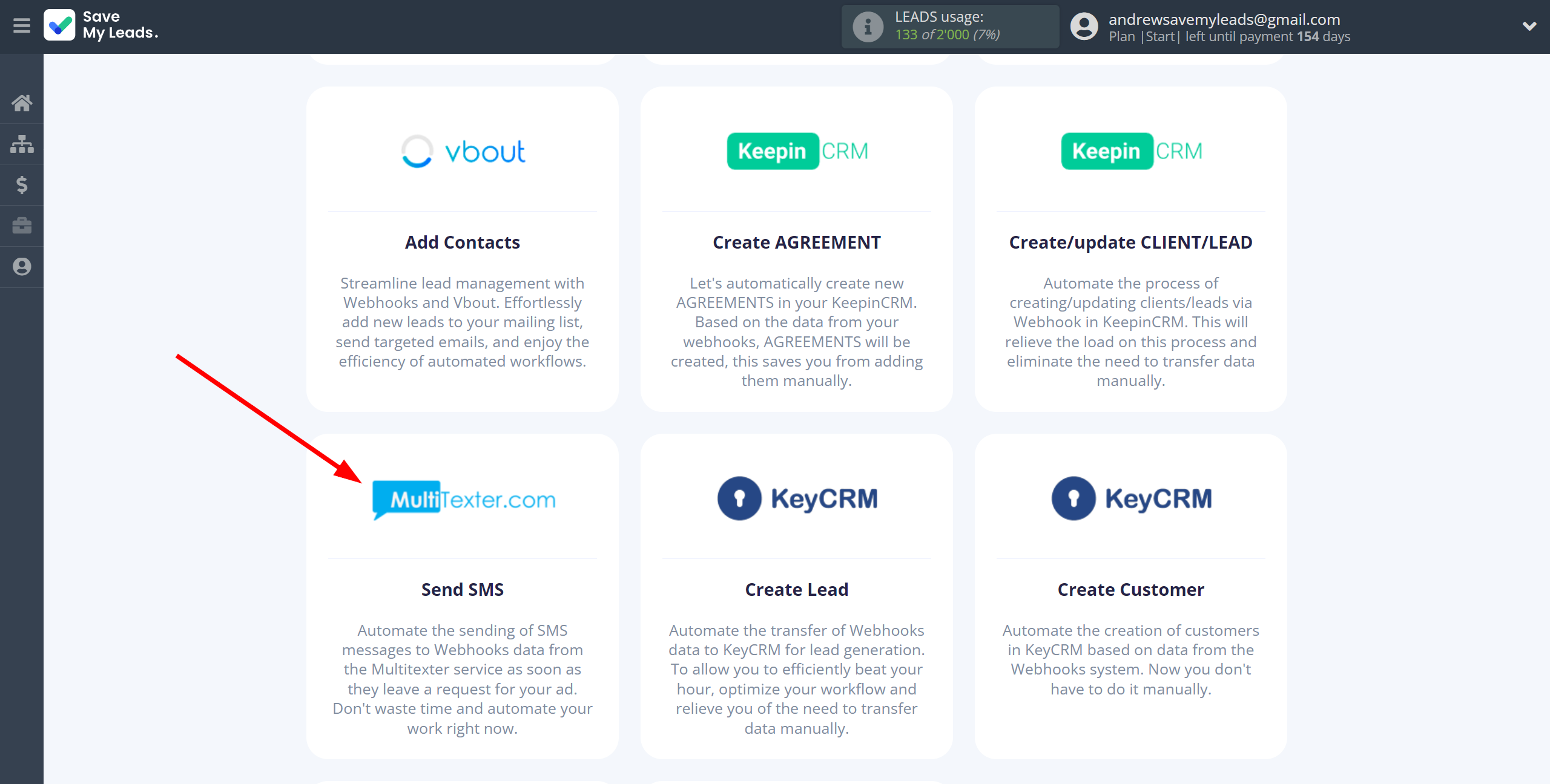 How to Connect Webhooks with Multitexter | Data Destination system selection