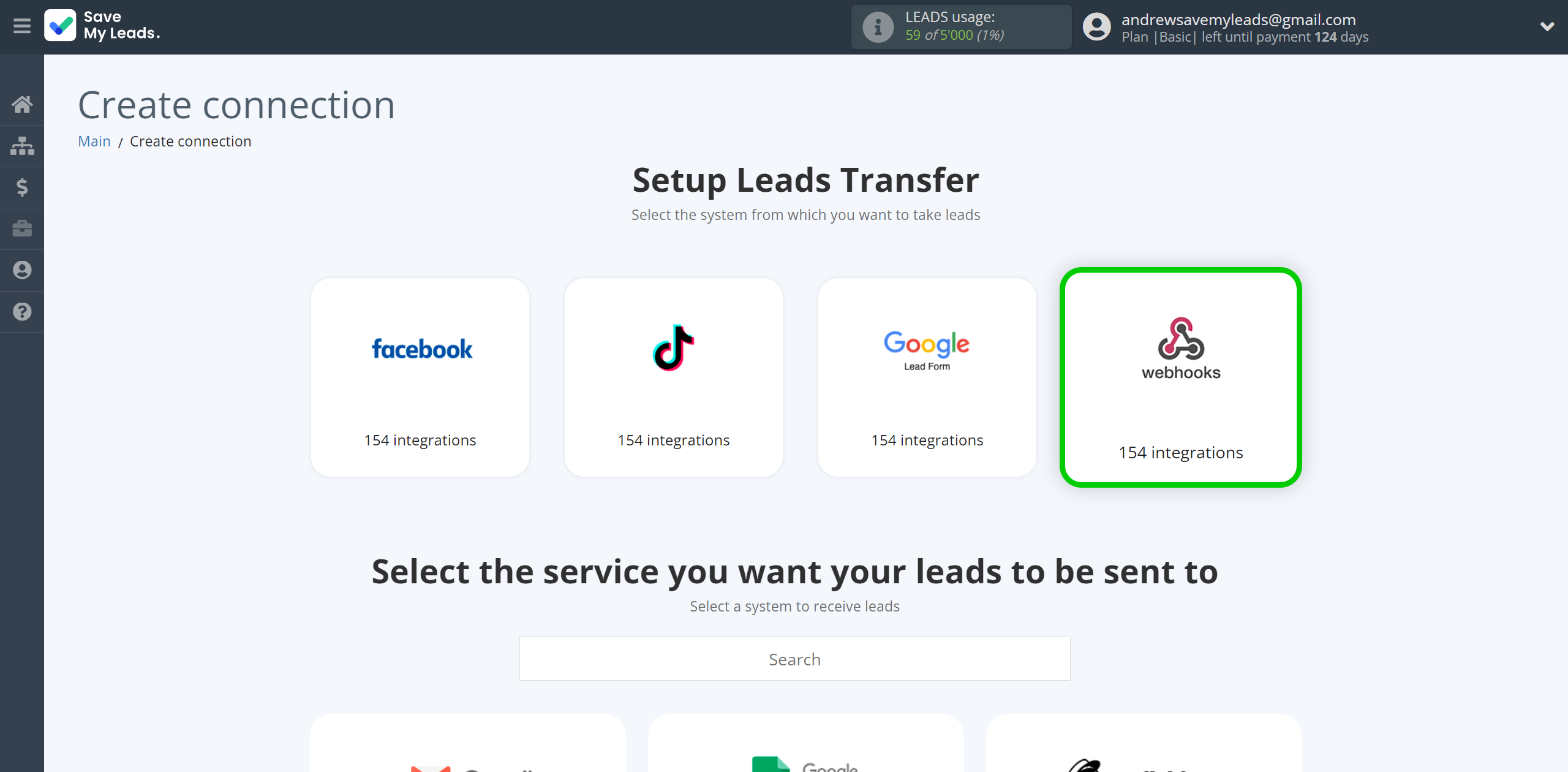 How to Connect Webhooks with Ontraport | Data Source system selection