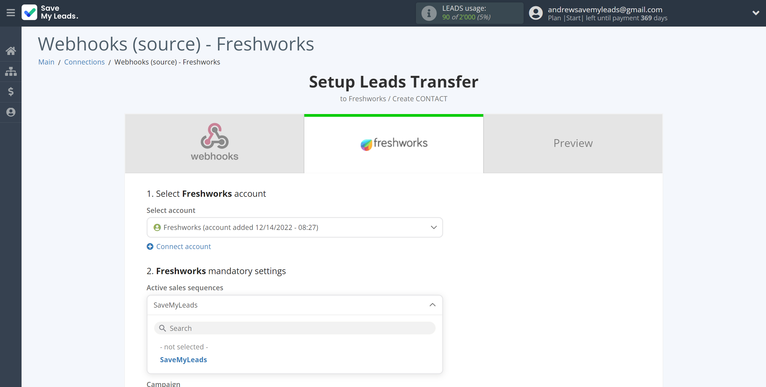 How to Connect Webhooks with Freshworks Create Contacts | Assigning fields