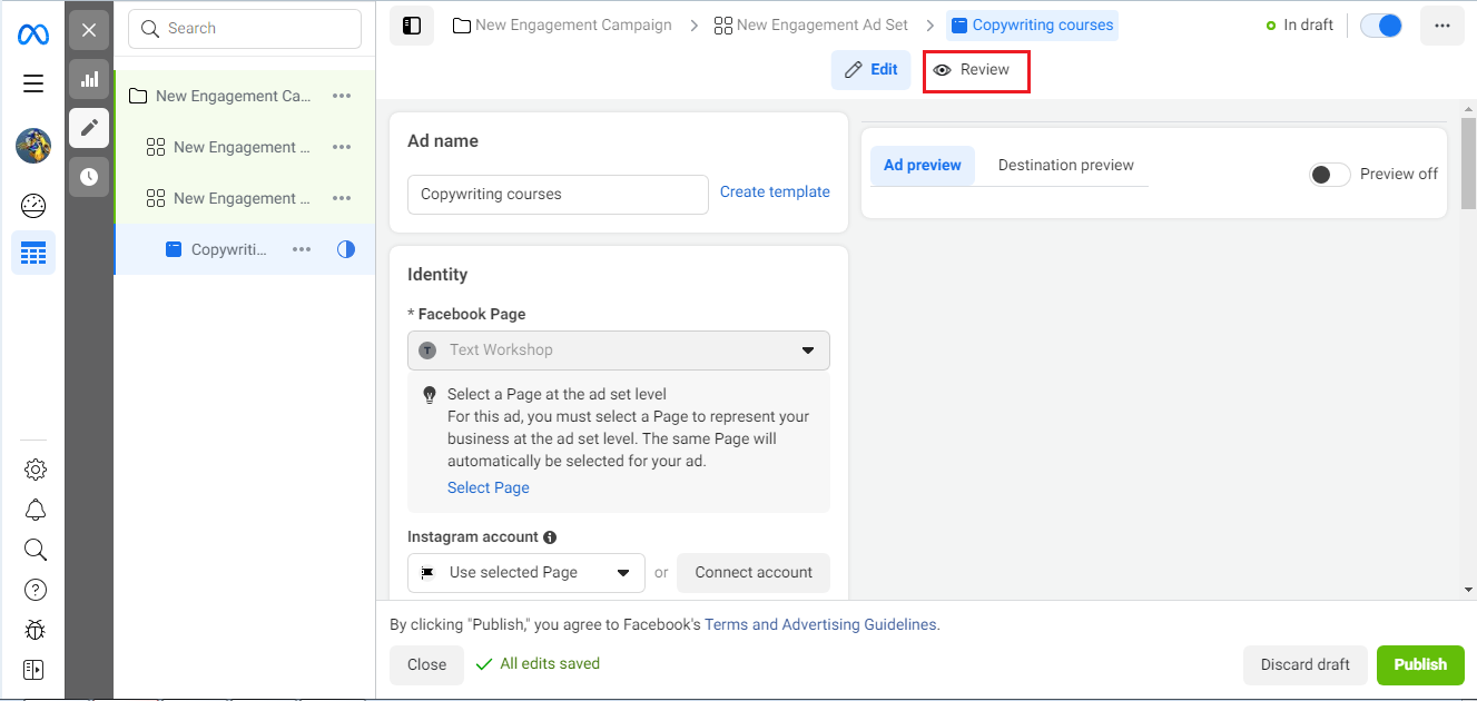 Creating an ad in Facebook (Meta) Ads Manager | Review