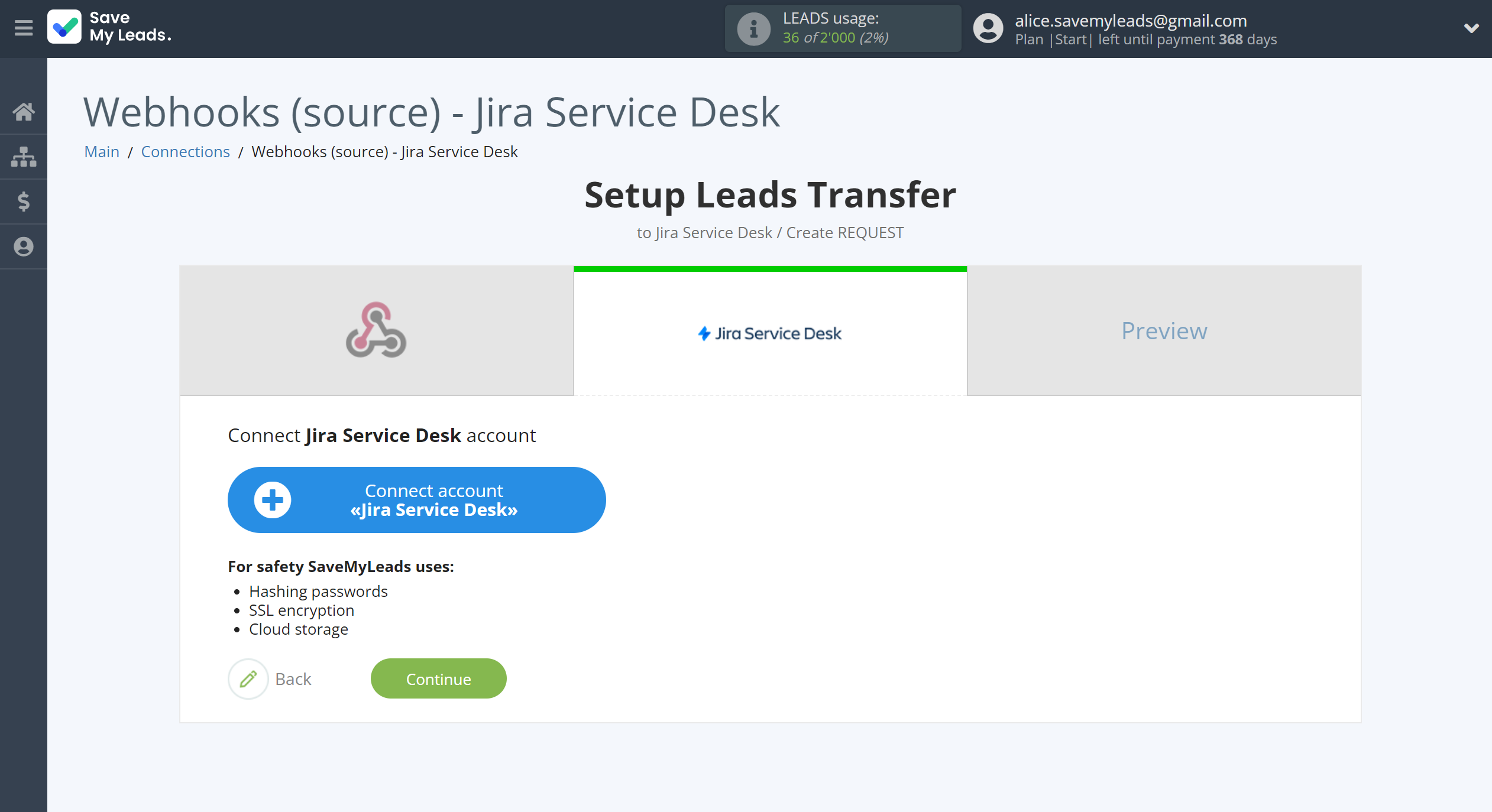 How to Connect Webhooks with Jira Service Management | Data Destination account connection