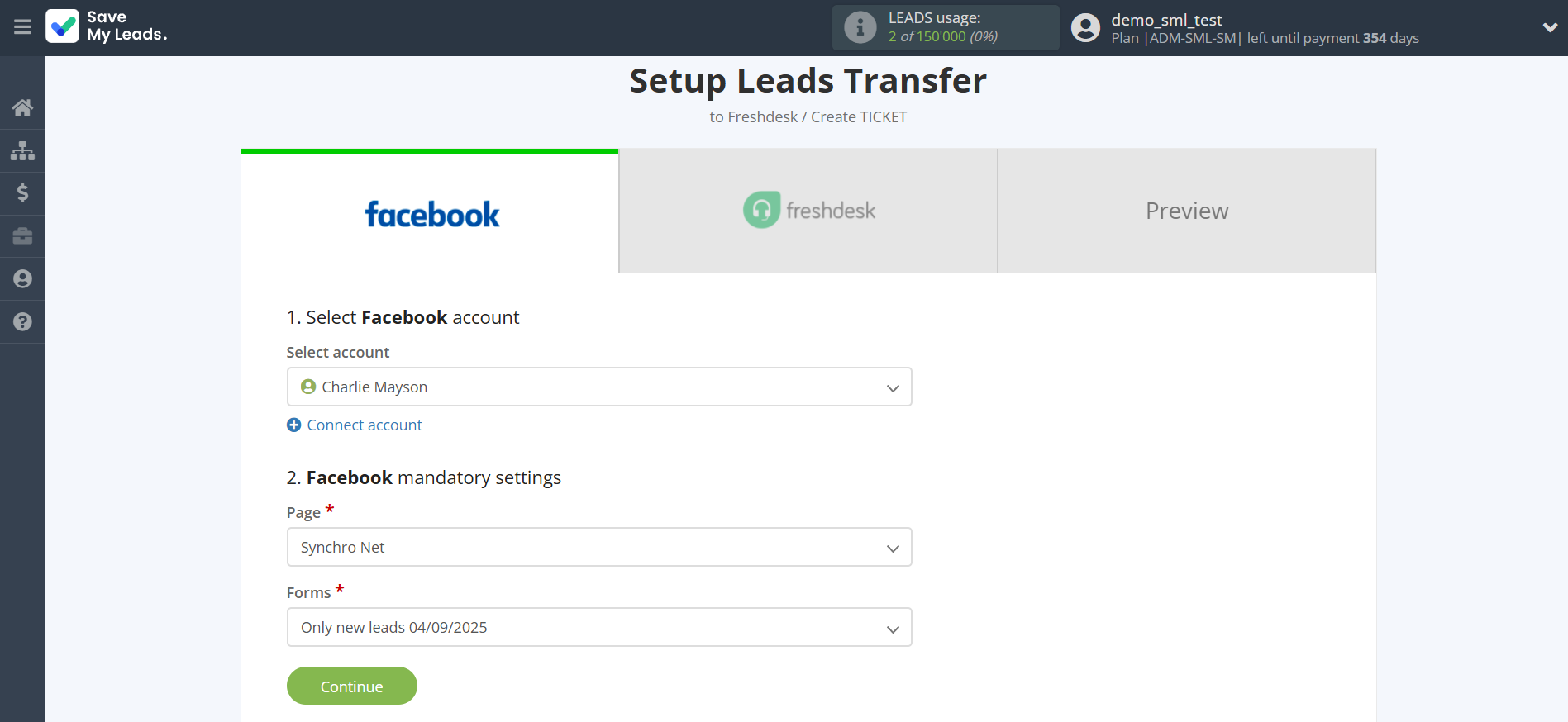 How to Connect Facebook with Freshdesk Create Ticket | Data Source account connection How to Connect Facebook with Freshdesk Create Ticket | Data Source account connection