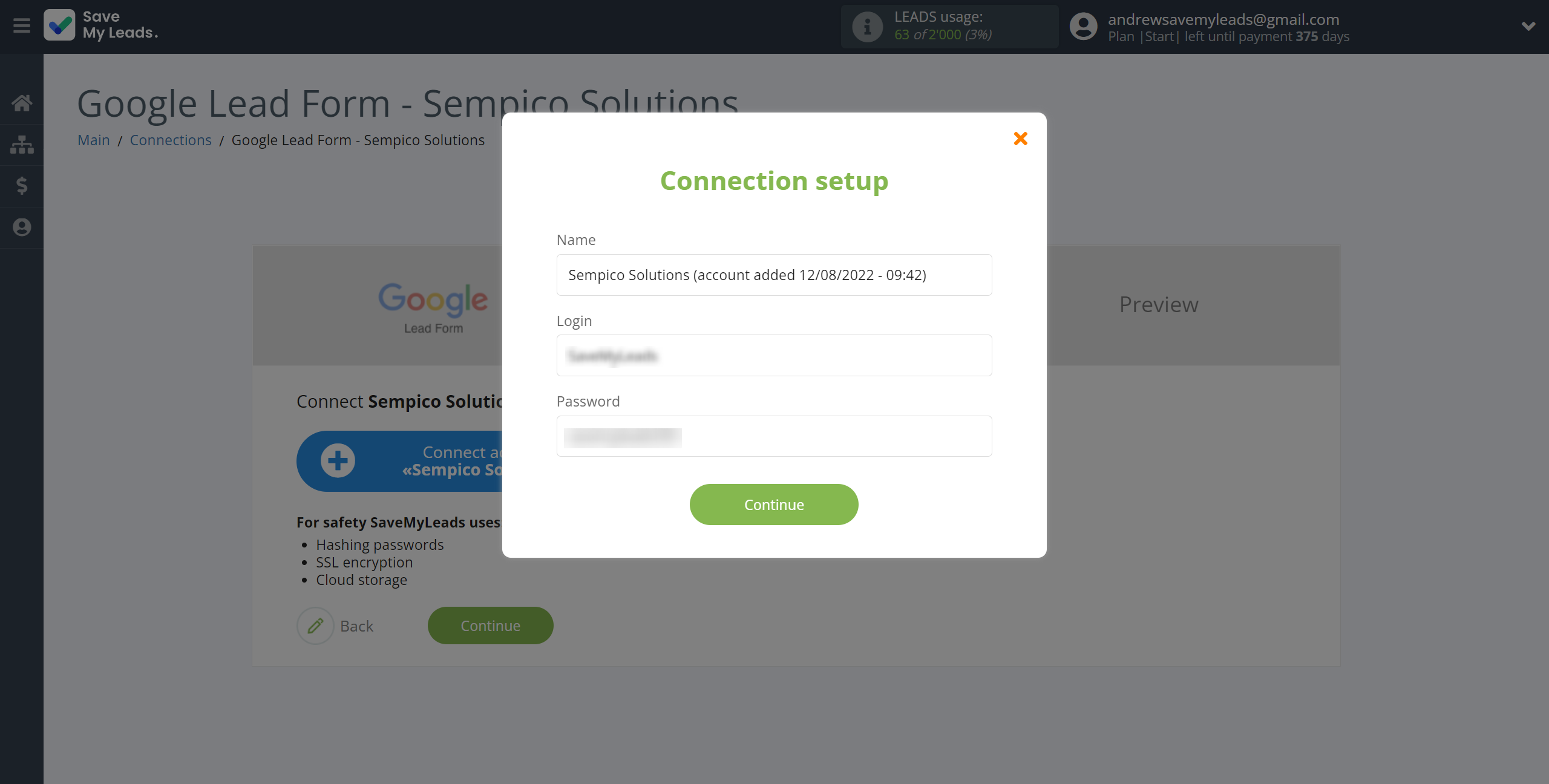 How to Connect Google Lead Form with Sempico Solutions | Data Destination account connection