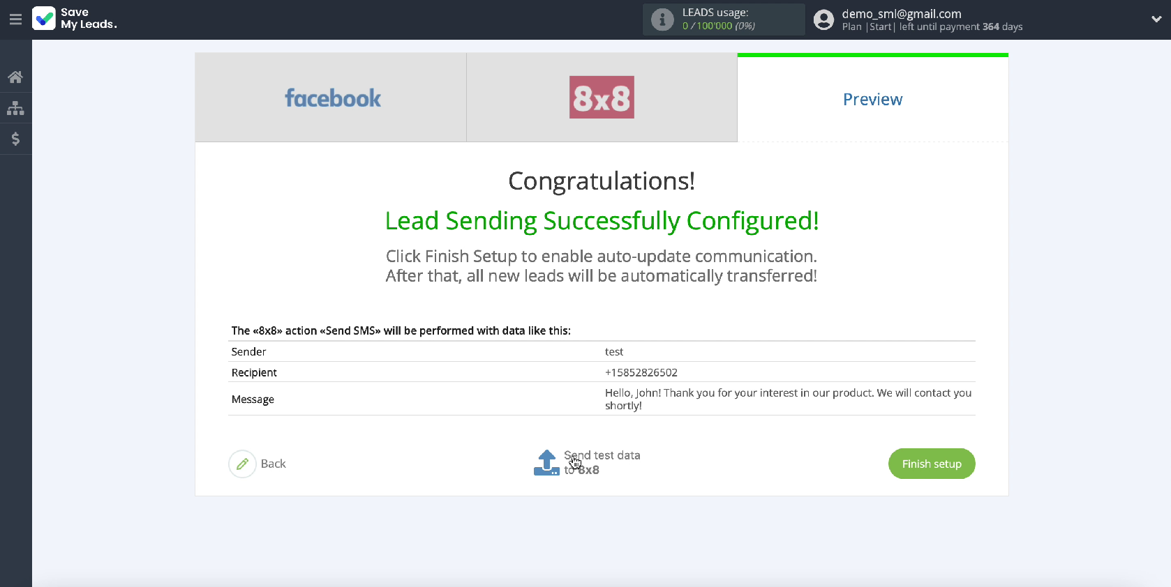 Submit test data Submit test data