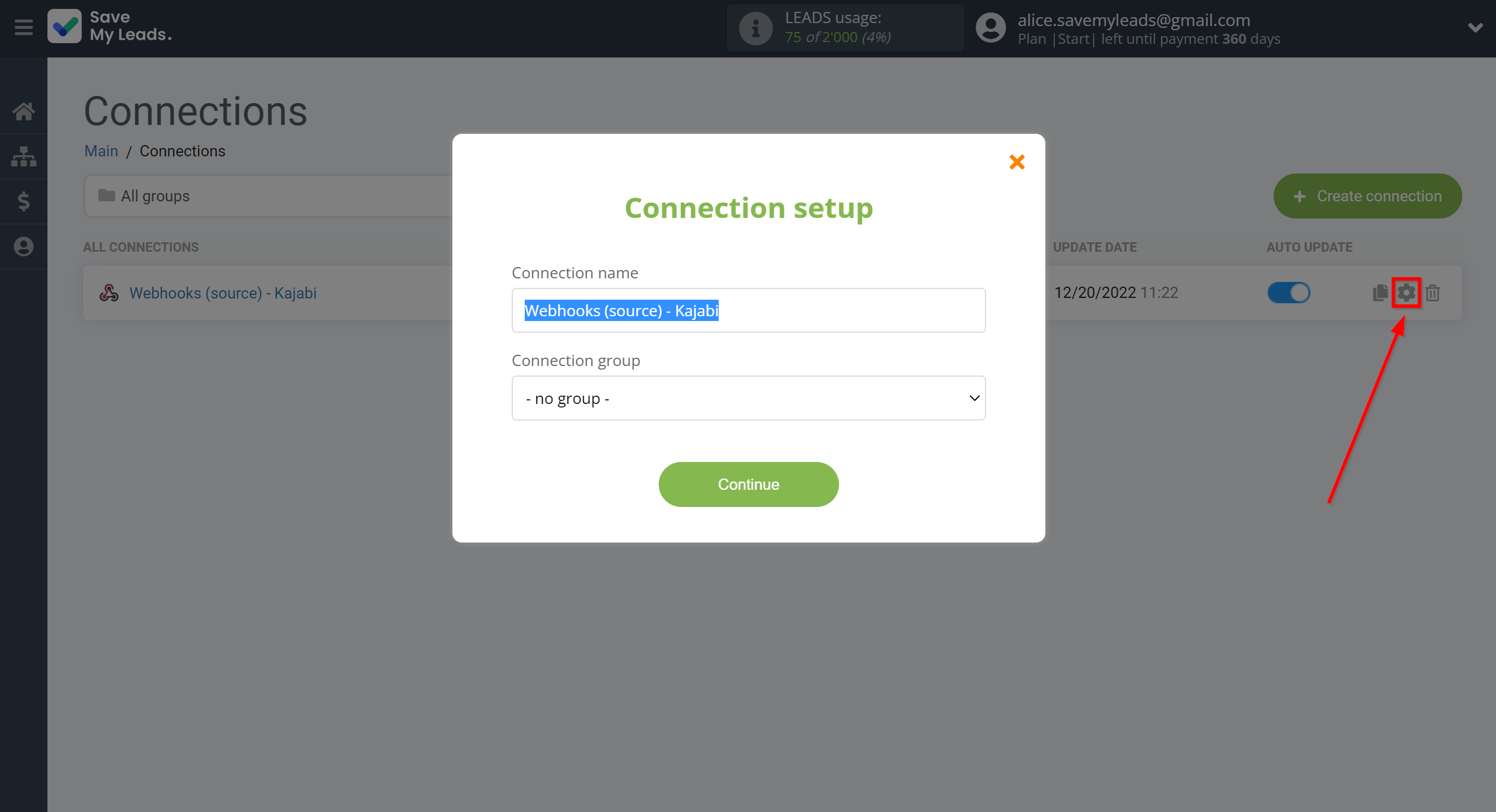 How to Connect Webhooks with Kajabi | Name and group connection